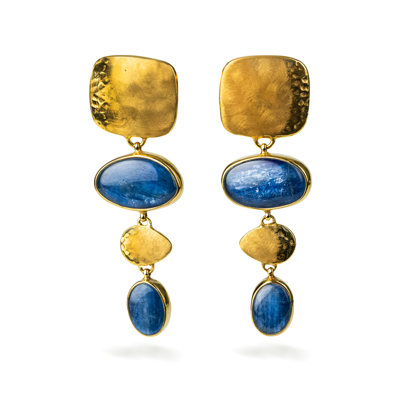 DUNE 18K Gold Vermeil Dangle Earring with Kyanite
