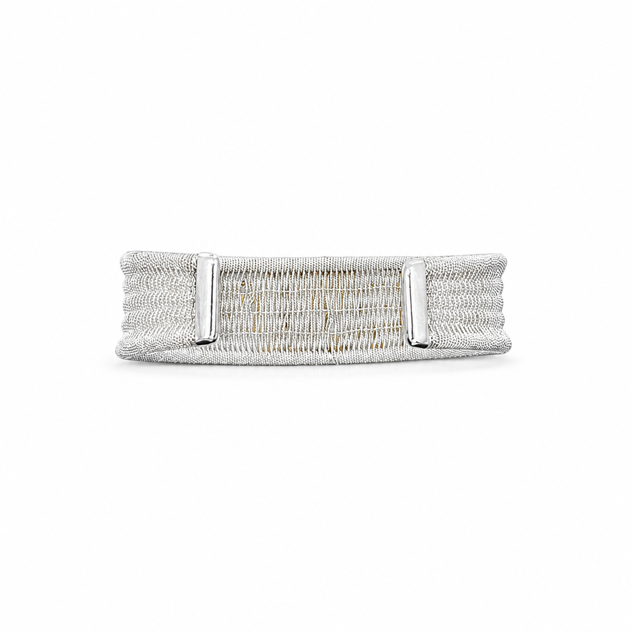 RICAMI Sterling Silver and Solid 18K Gold small cuff Bracelet