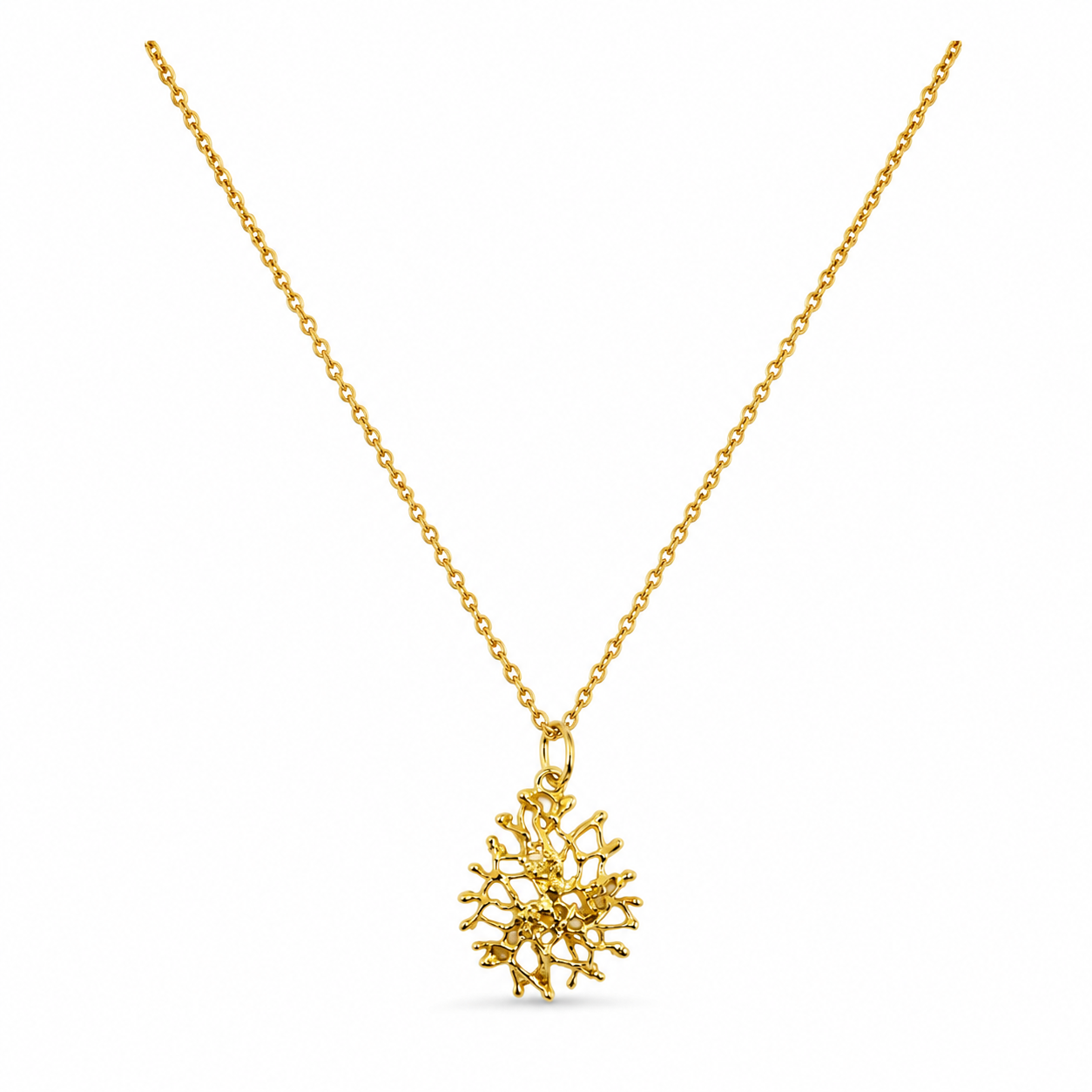 NURAI 18K Gold Vermeil Drop Pendant Necklace with Citrine