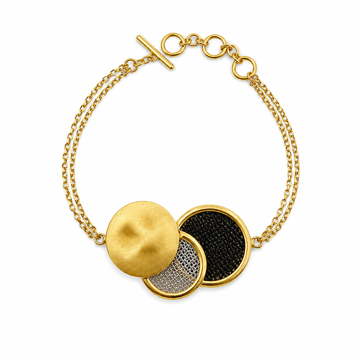 AIMA 18K Gold Vermeil Multi Disc Bracelet