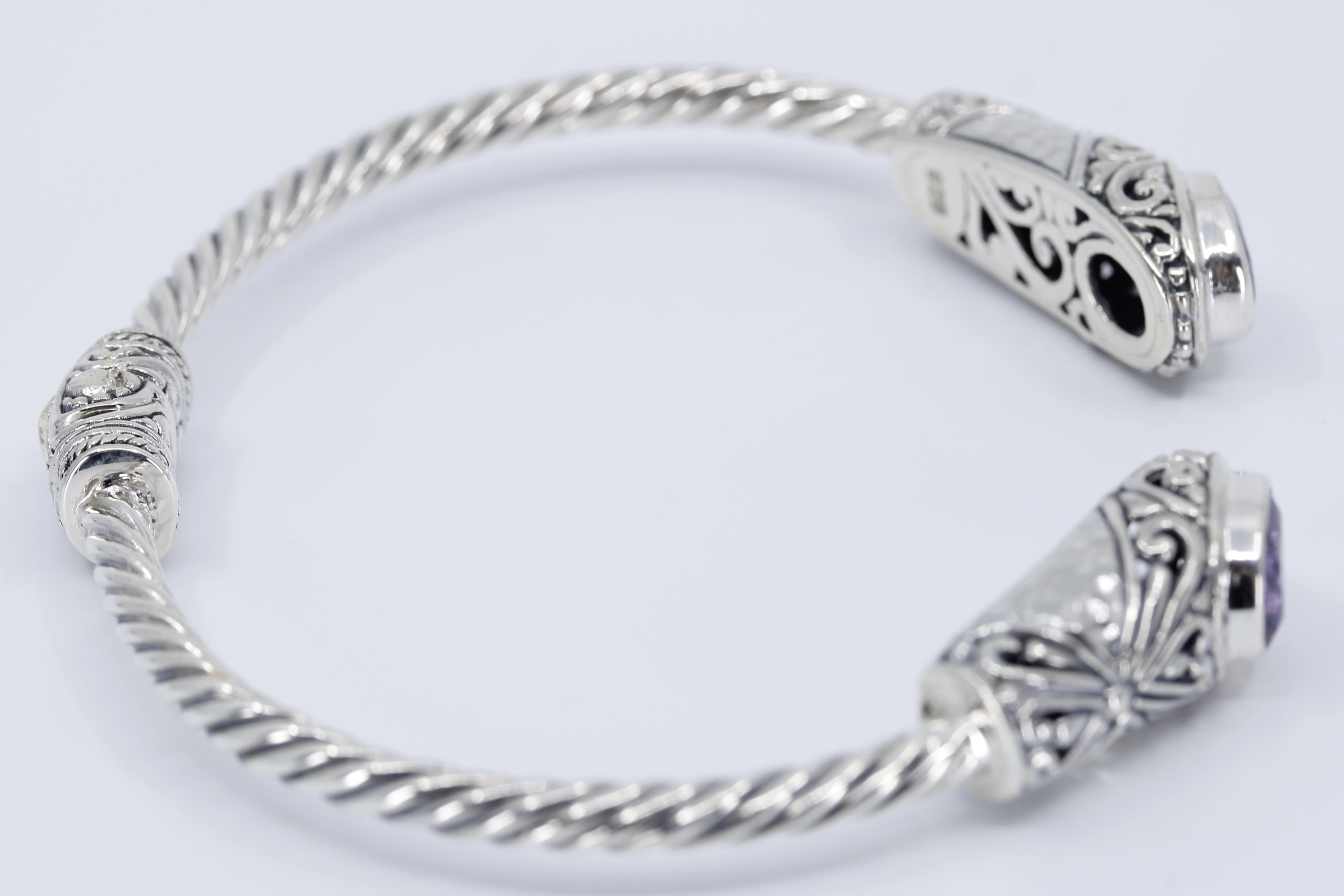 ALBA Amethyst Rope Cuff Bracelet