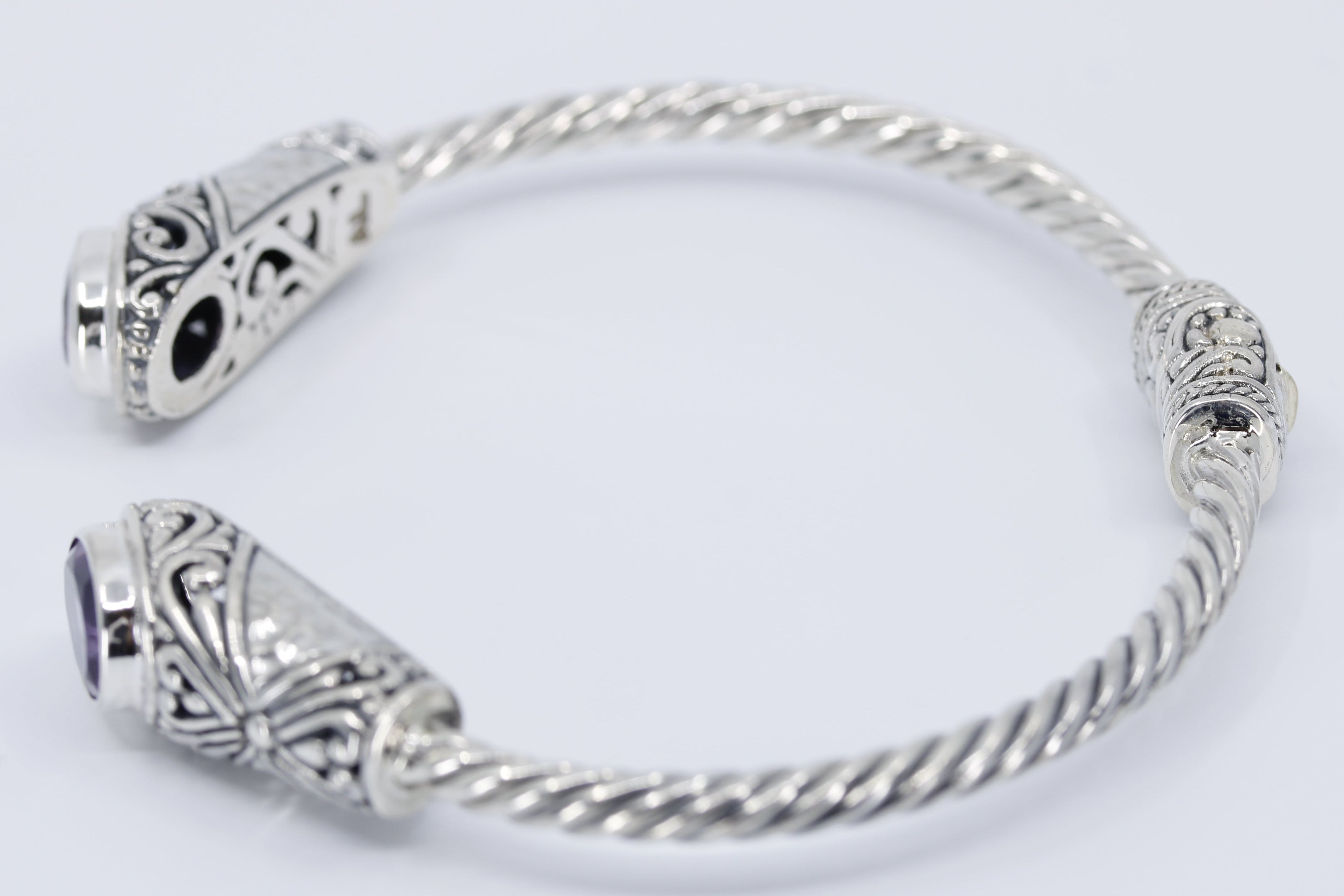 ALBA Amethyst Rope Cuff Bracelet