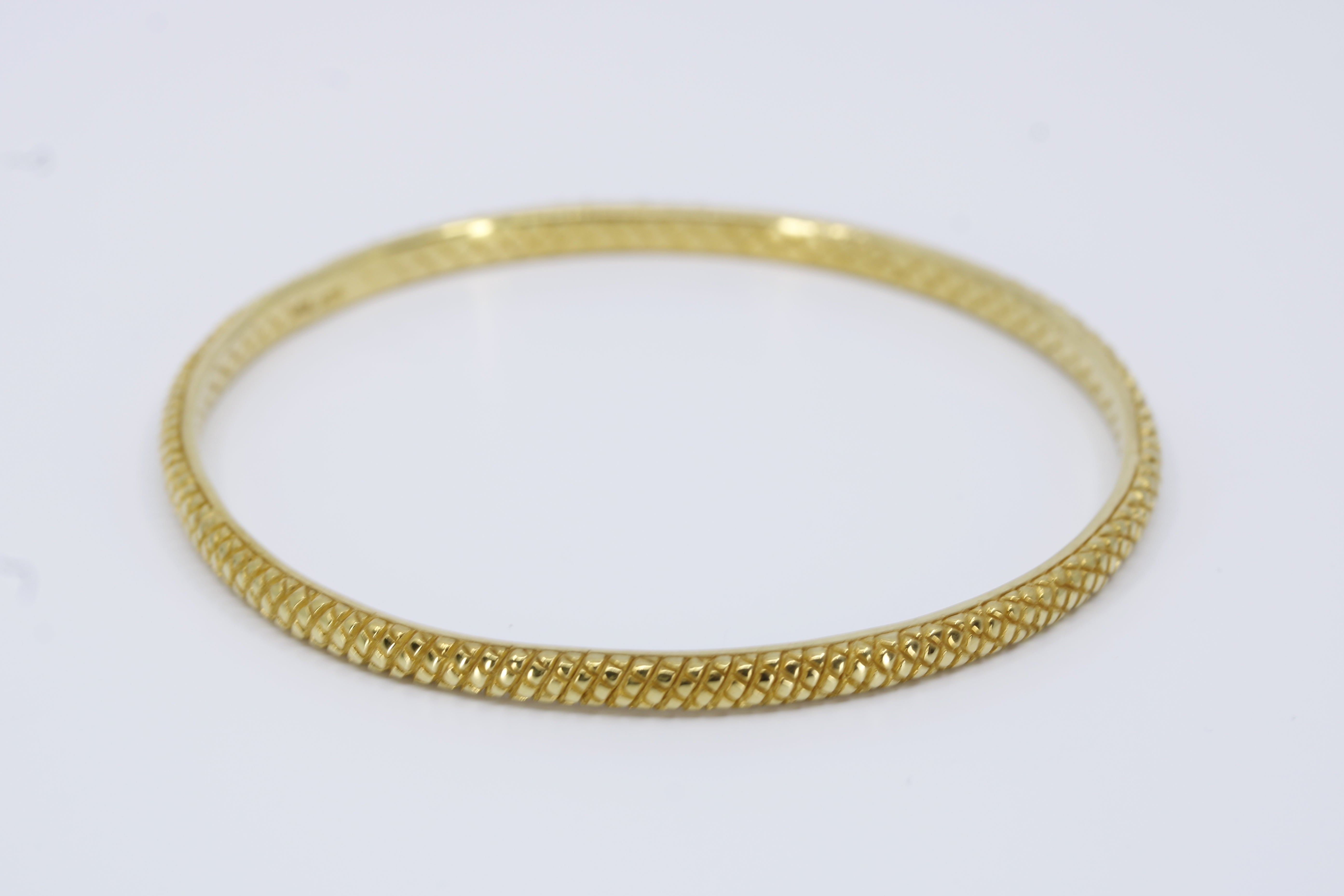 RAVENNA 18K Gold Vermeil Amethyst Bangle Bracelet