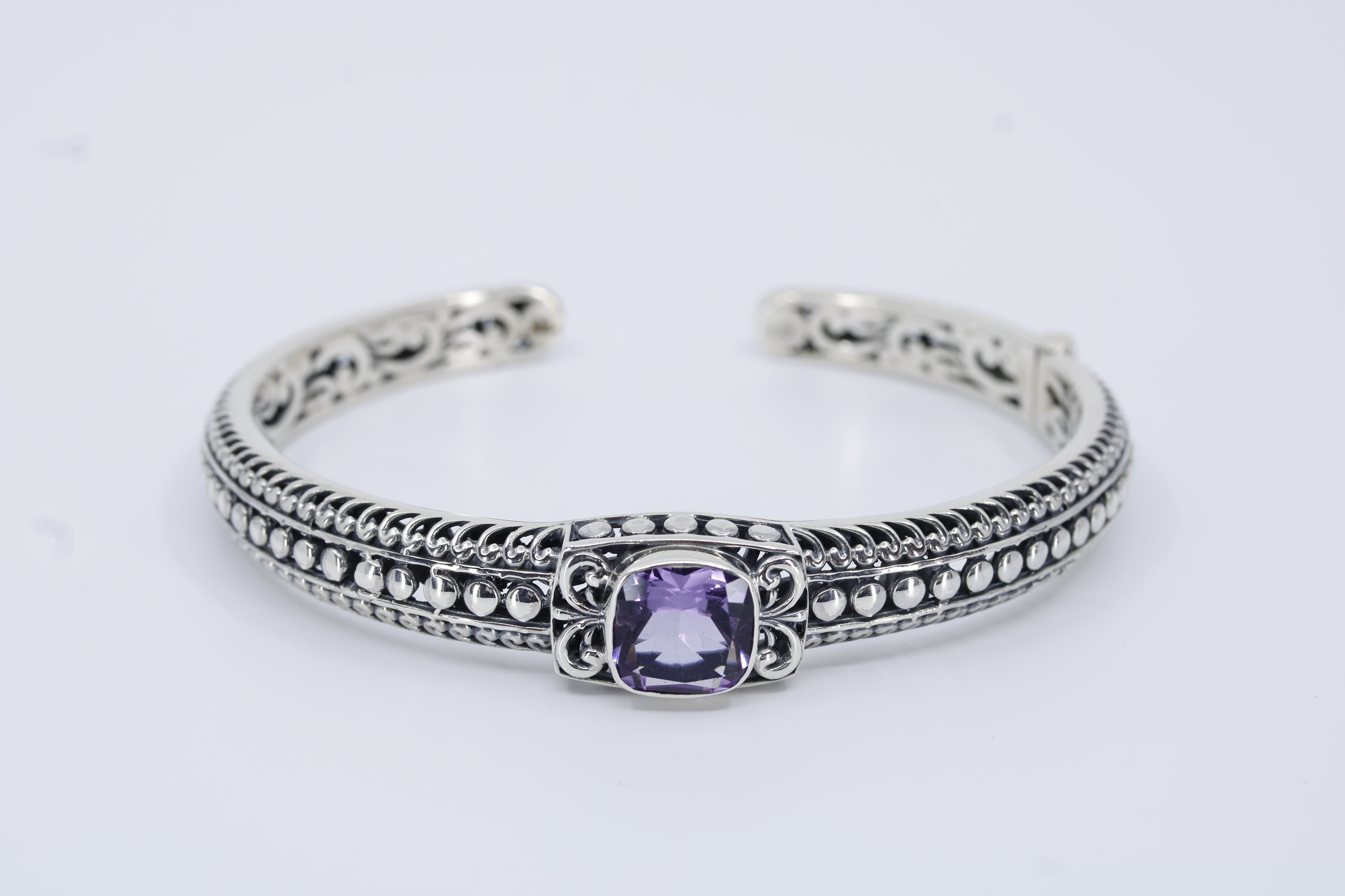 Casa Bali Amethyst Cuff Bracelet