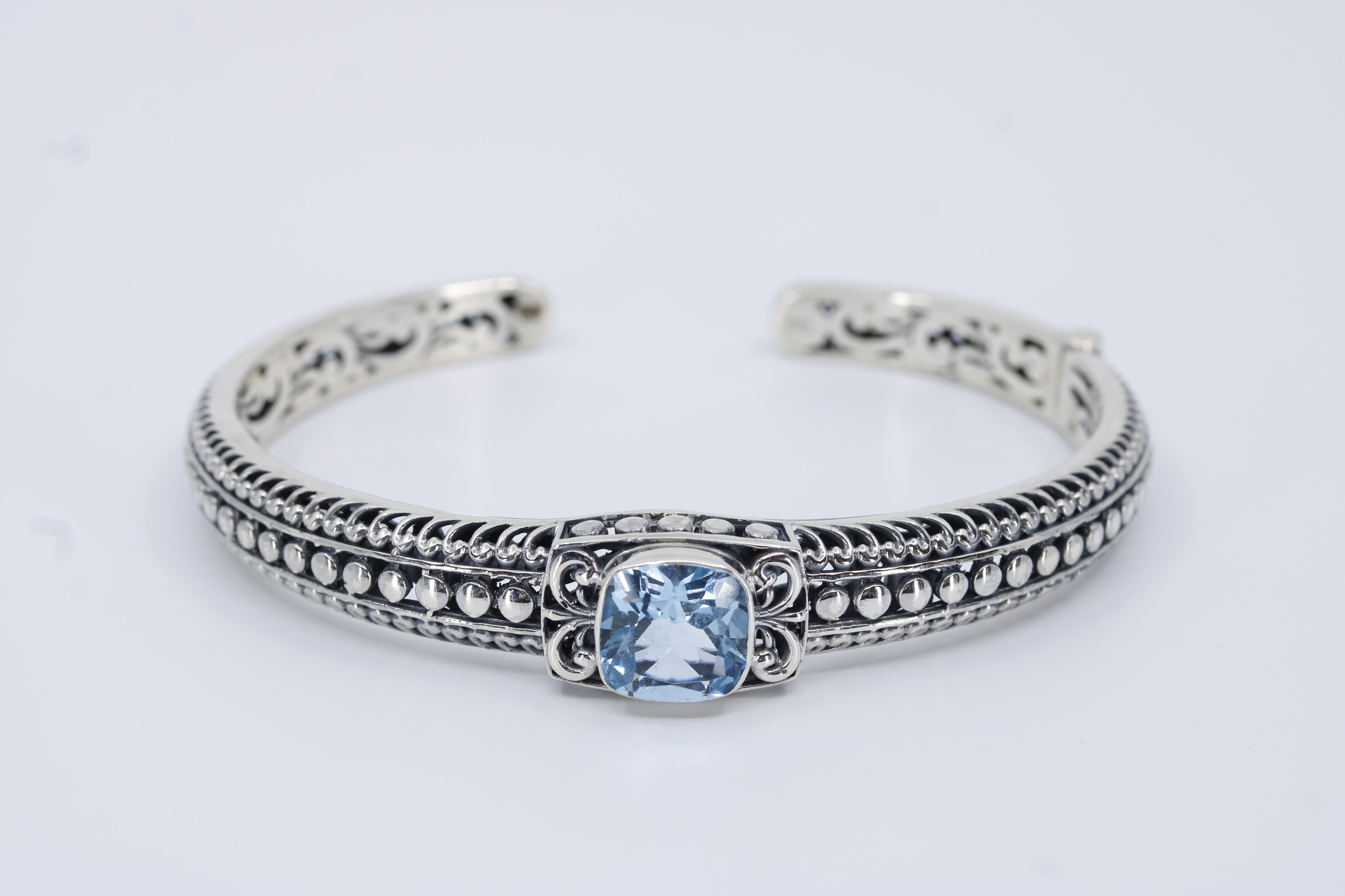 Casa Bali Blue Topaz Cuff Bracelet