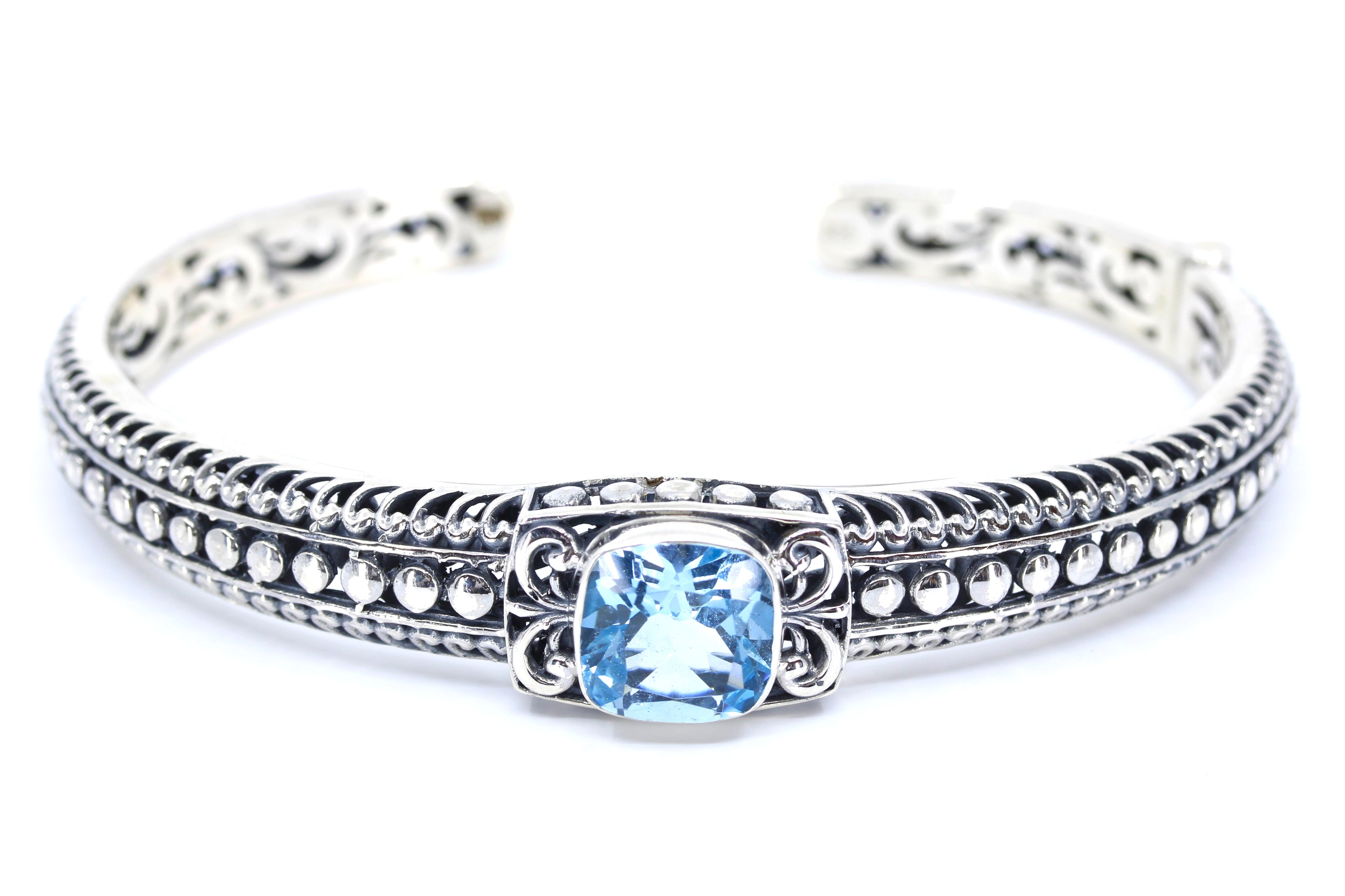 ALBA Blue Topaz Cuff Bracelet