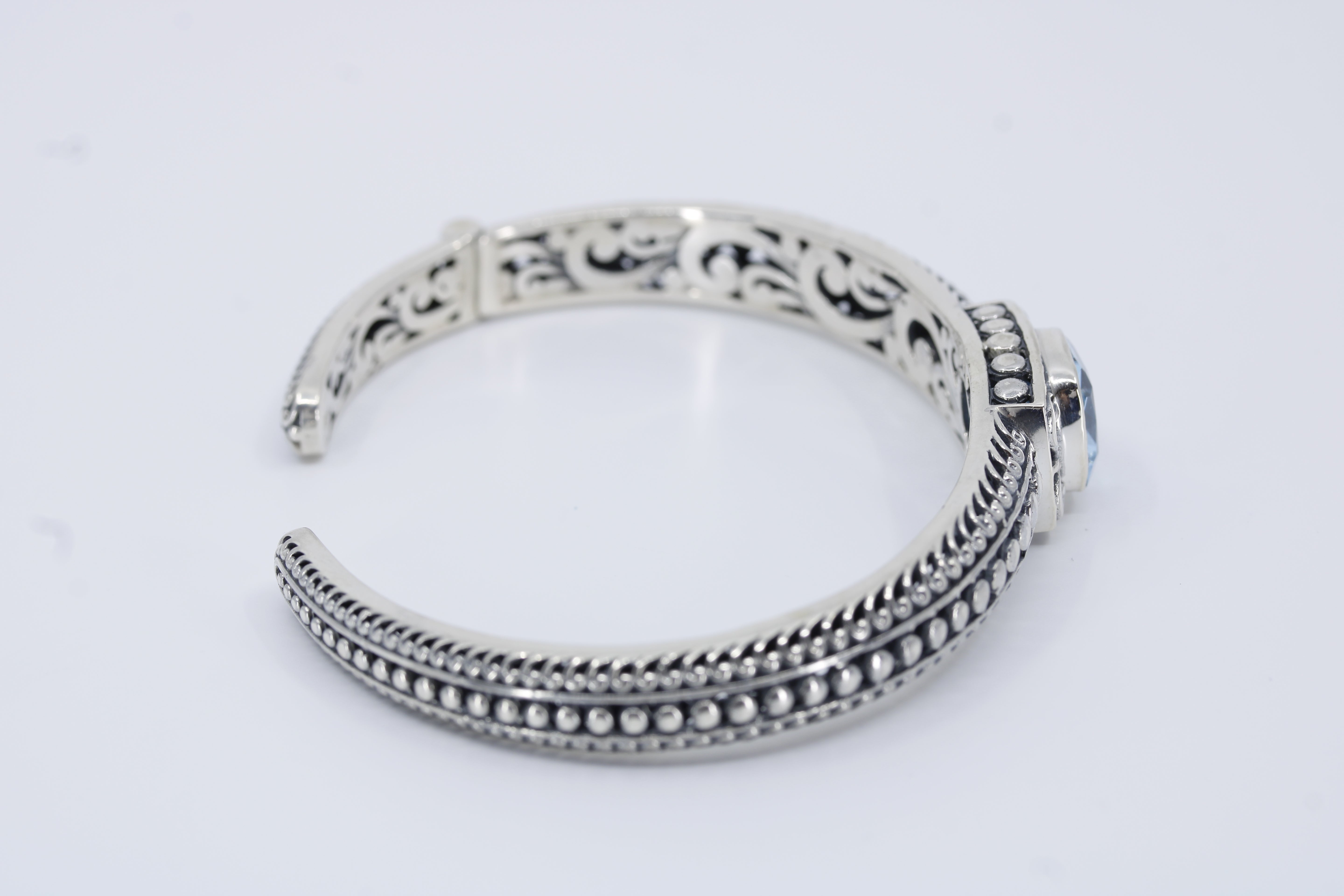 Casa Bali Blue Topaz Cuff Bracelet