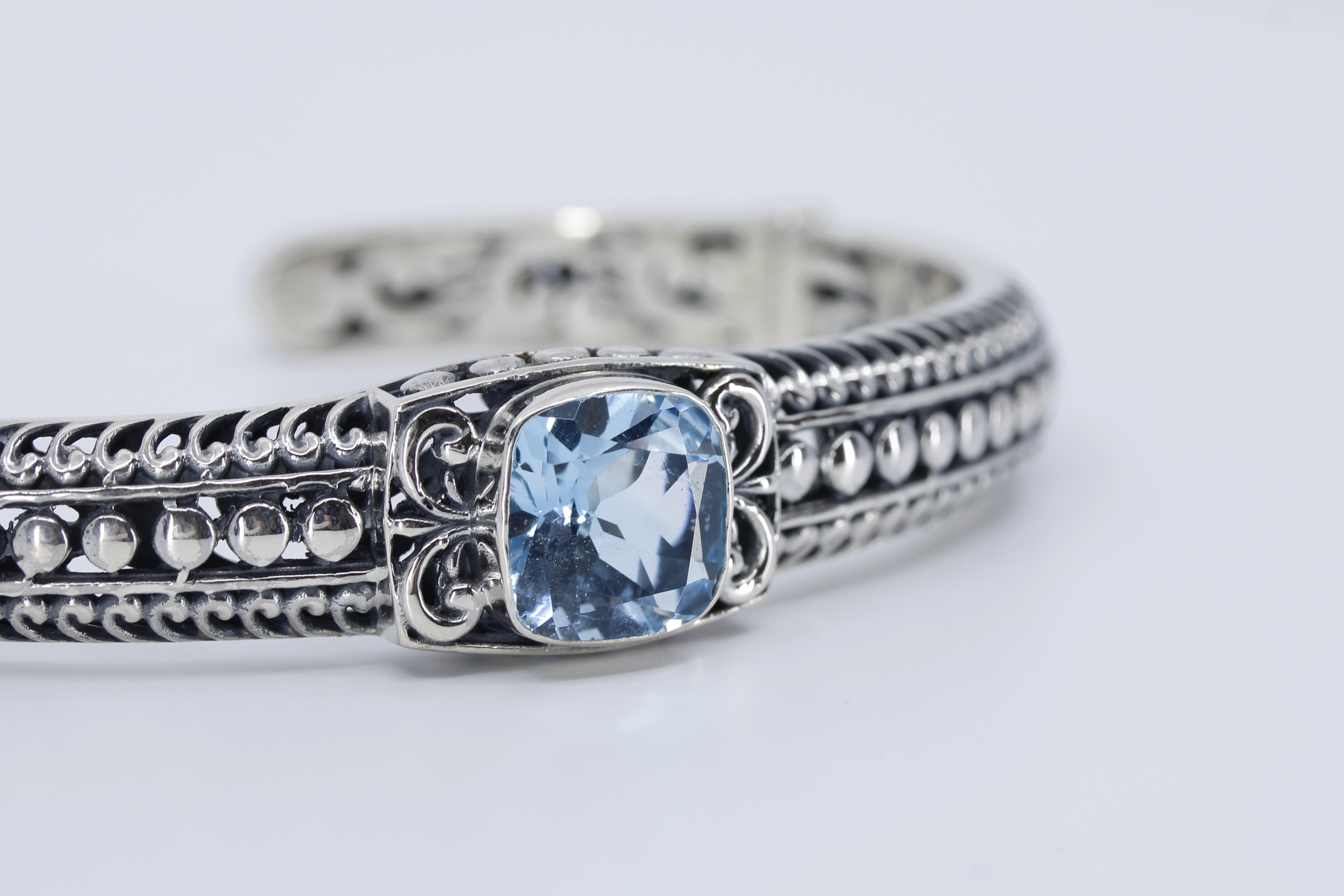ALBA Blue Topaz Cuff Bracelet