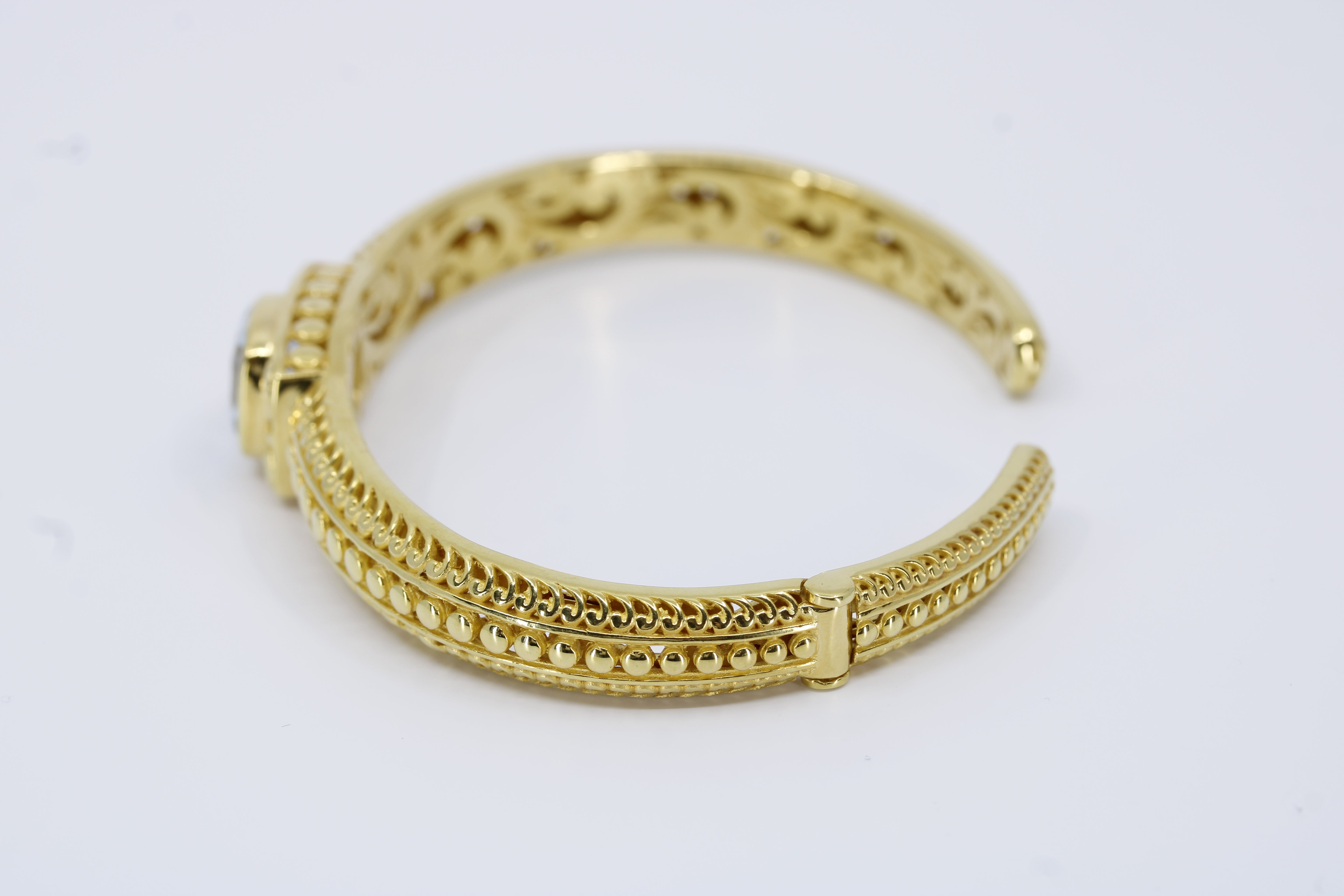 Casa Bali 18K Gold Vermeil Blue Topaz Cuff Bracelet