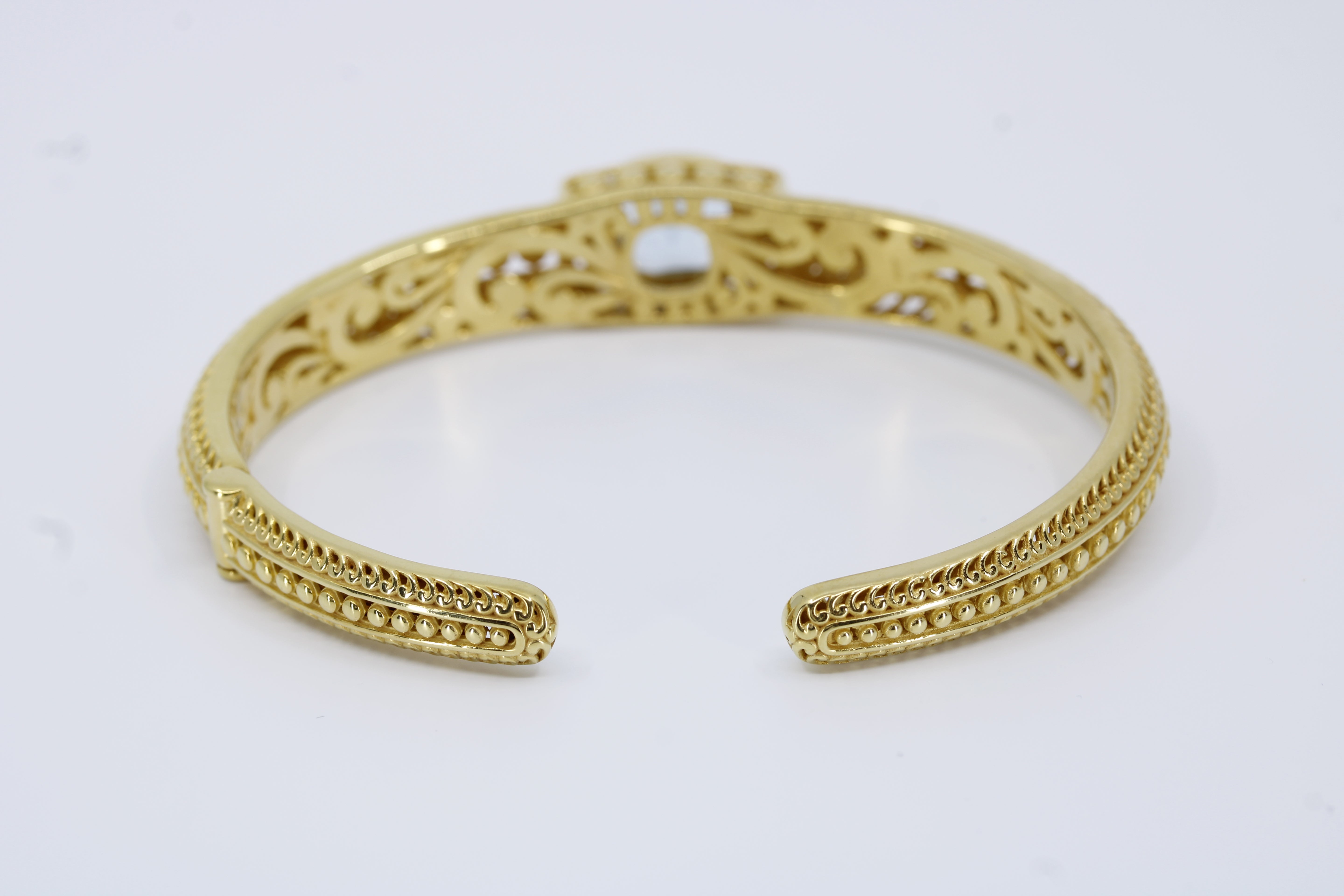 Casa Bali 18K Gold Vermeil Blue Topaz Cuff Bracelet