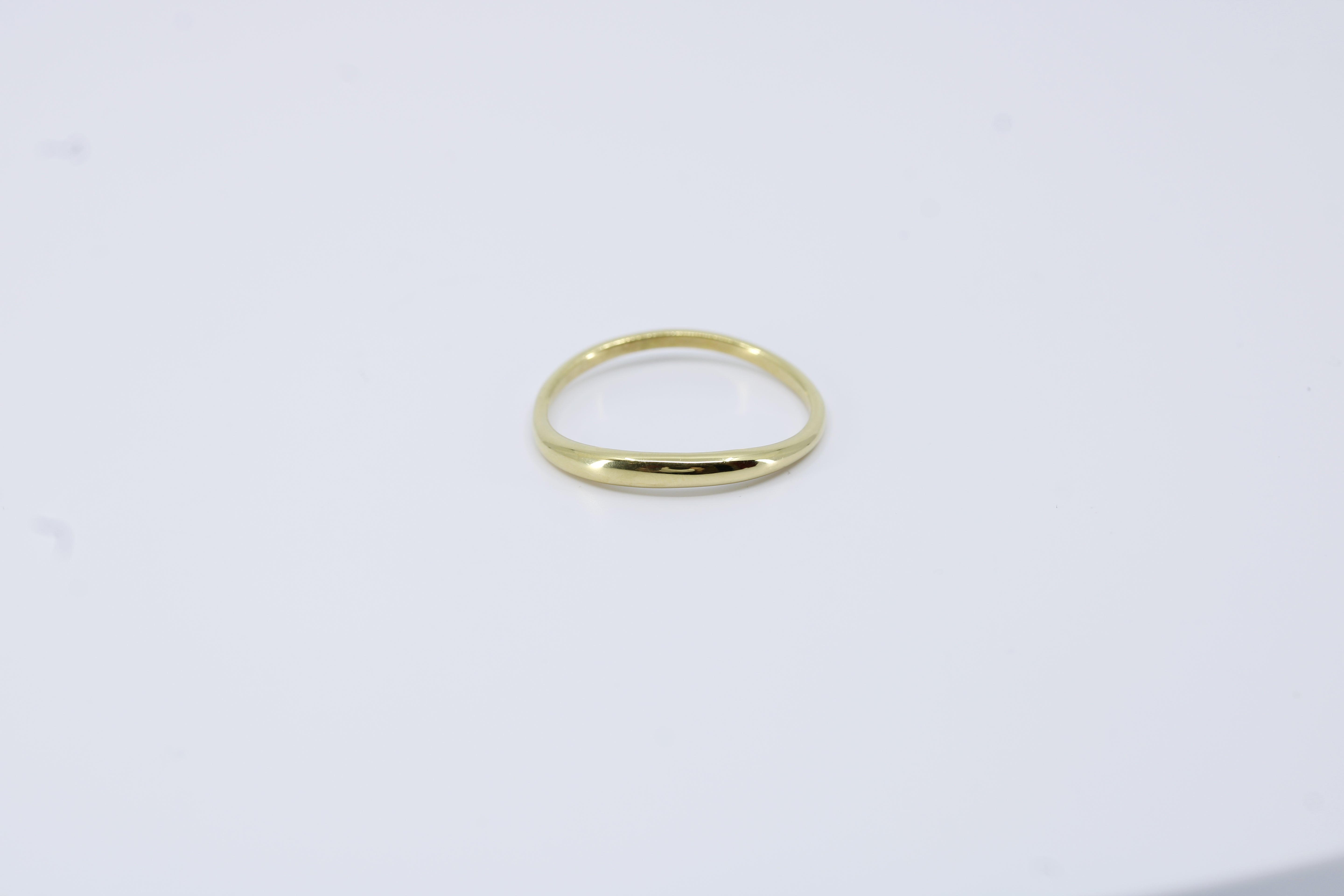 Linea 18K Gold Vermeil Wave Band Ring