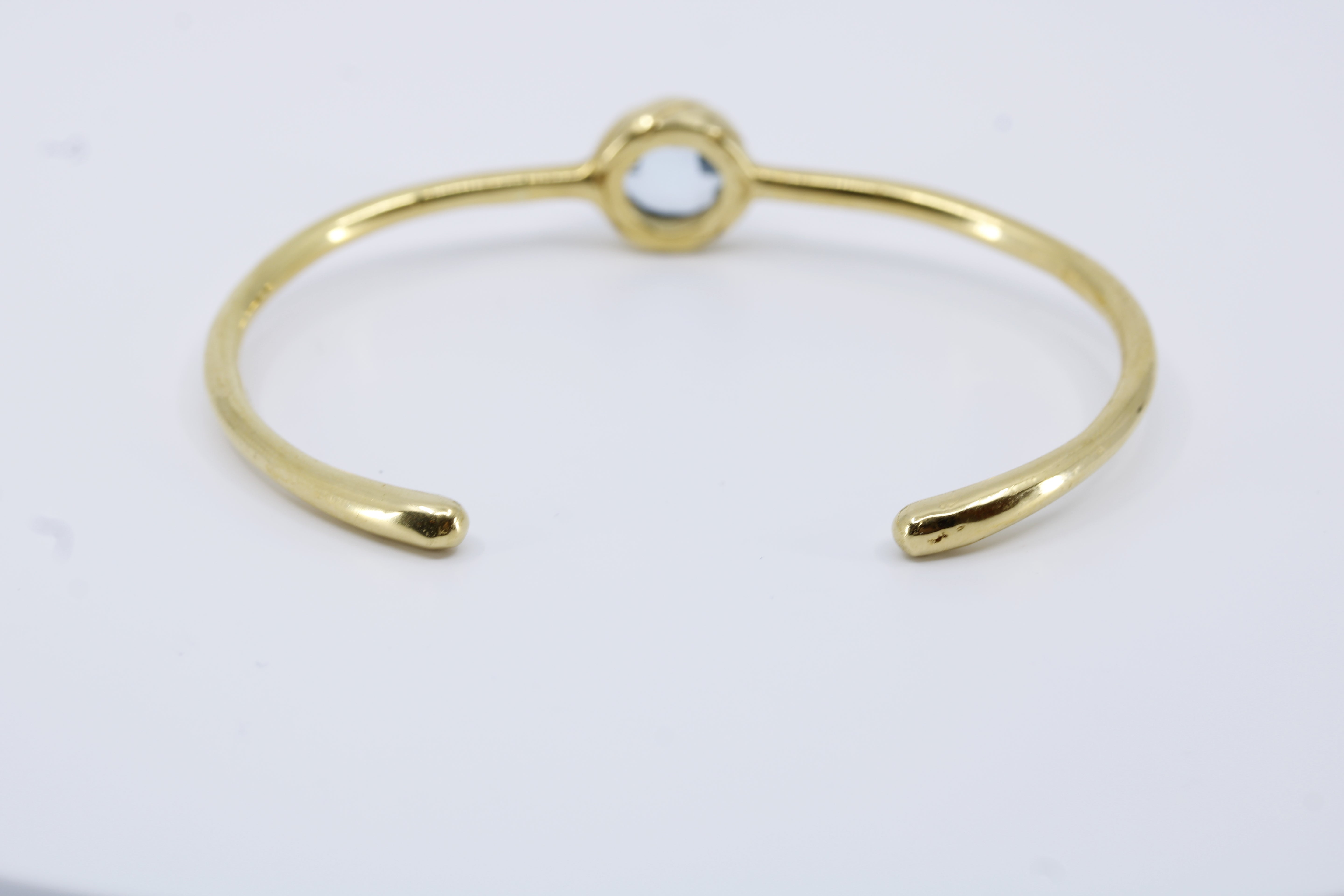 Il Gattopardo Domed Blue Topaz Cuff Bracelet