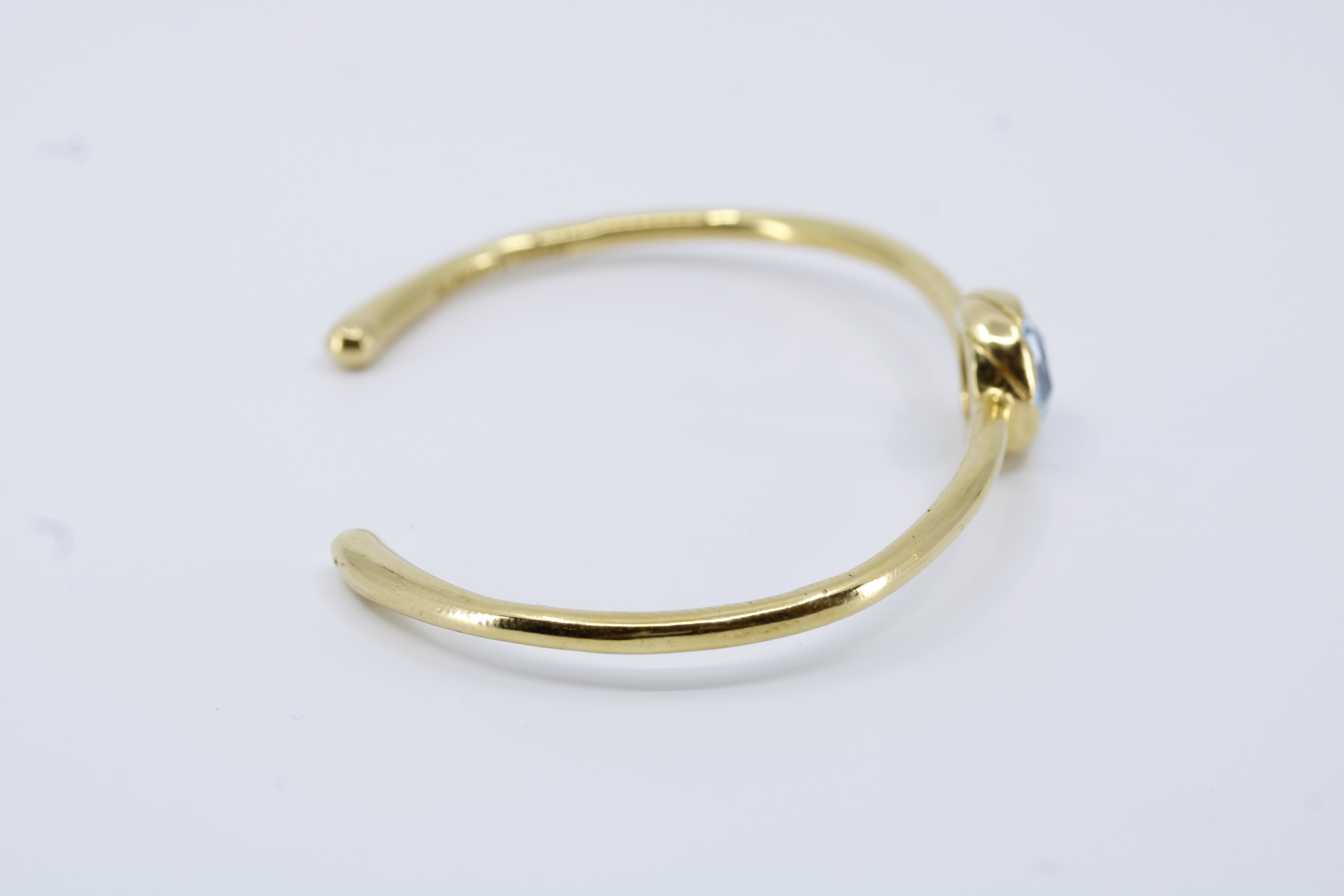 Il Gattopardo Domed Blue Topaz Cuff Bracelet