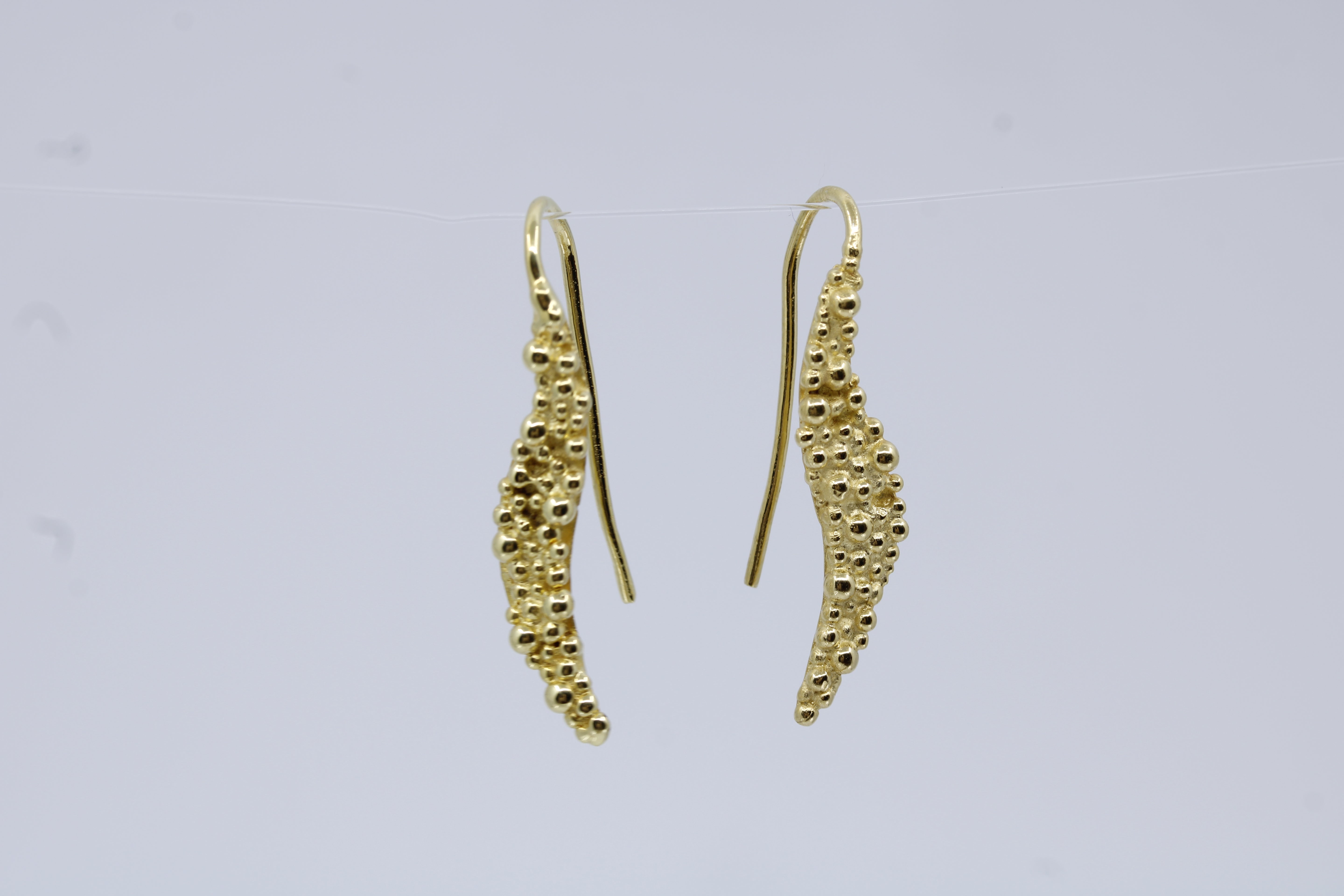 Caviar 18K Gold Vermeil Drop Earring