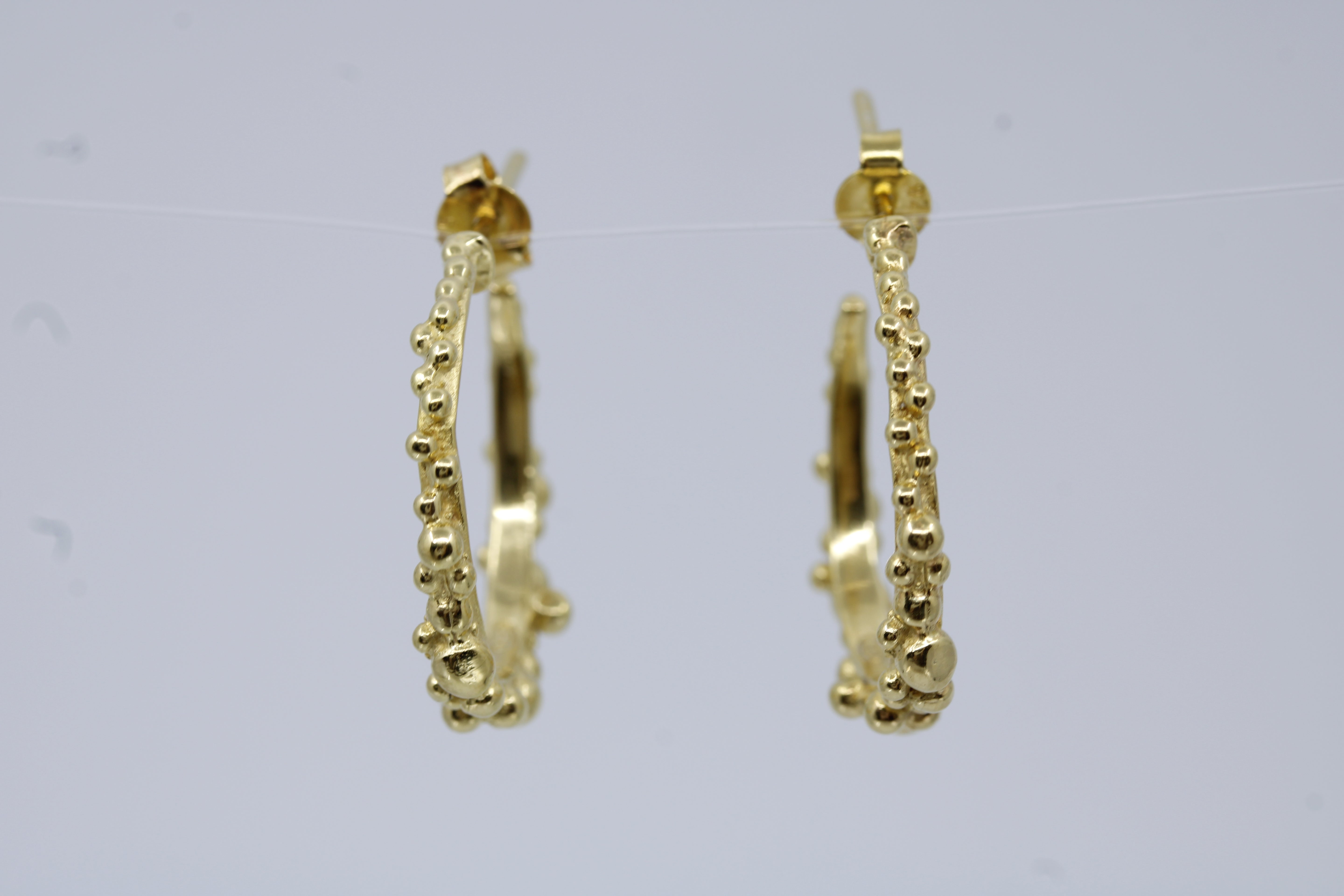 Caviar 18K Gold Vermeil Small Hoop Earrings