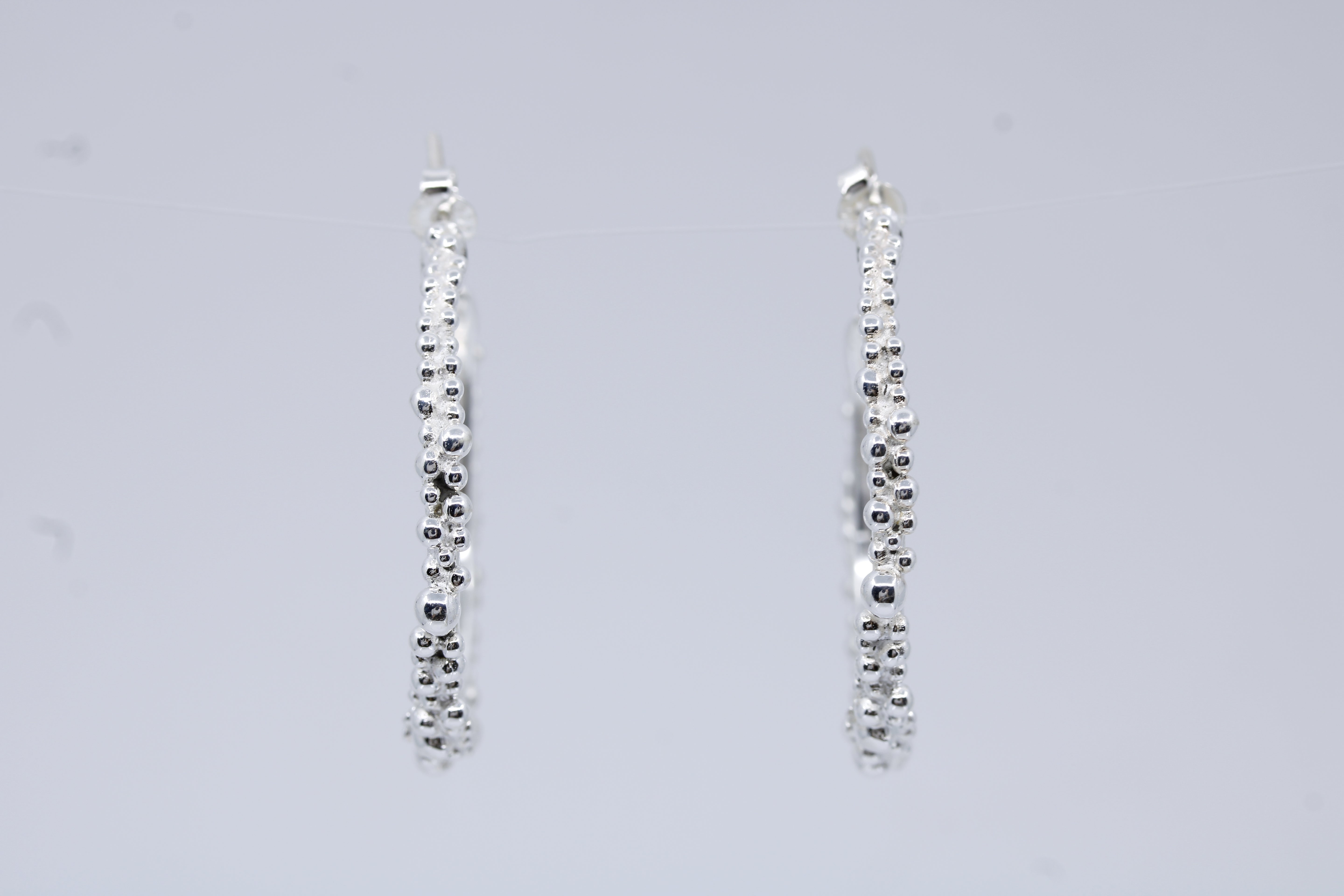 Caviar Hoop Earring