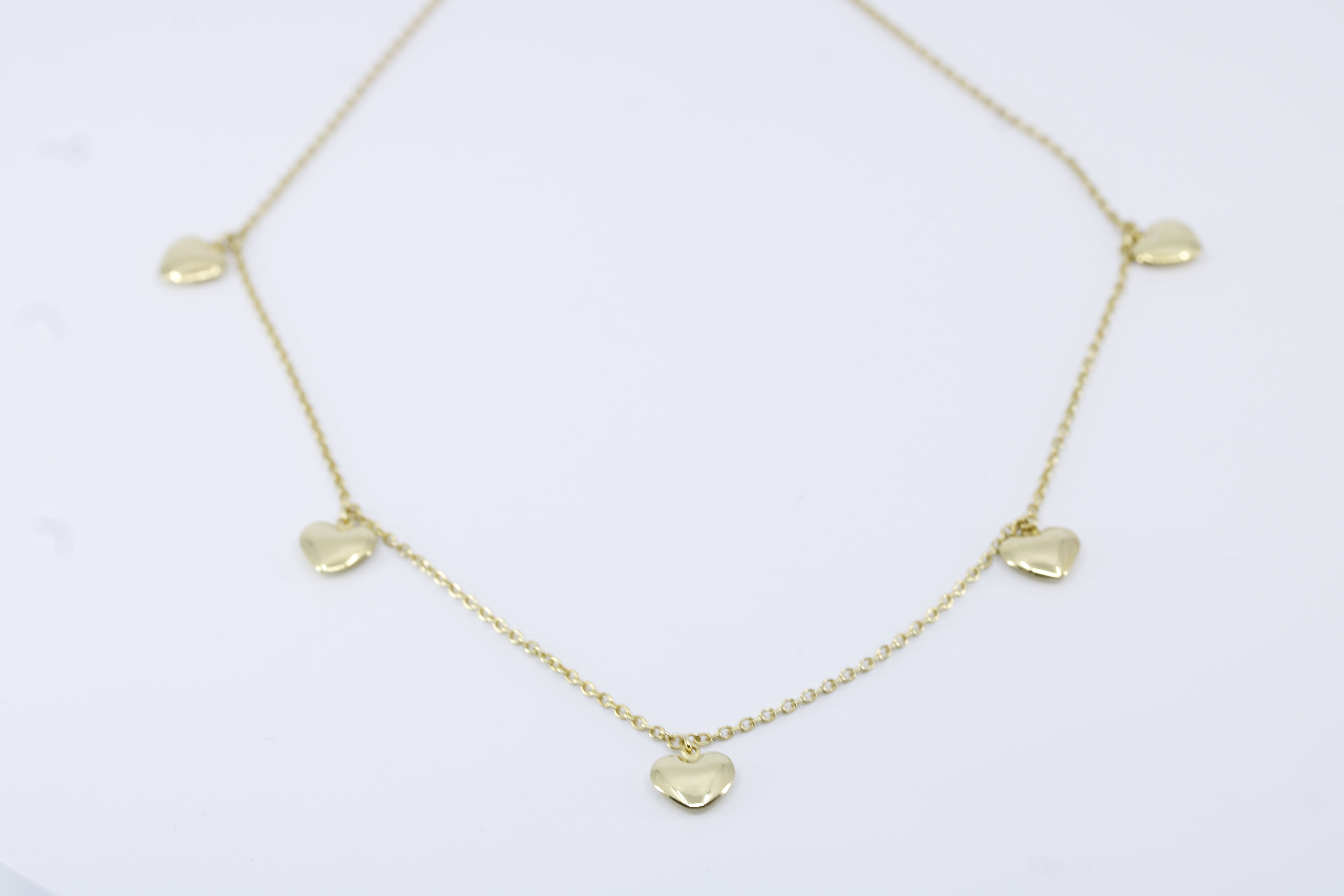 Linea 18K Gold Vermeil Sculpted Heart Station Necklace