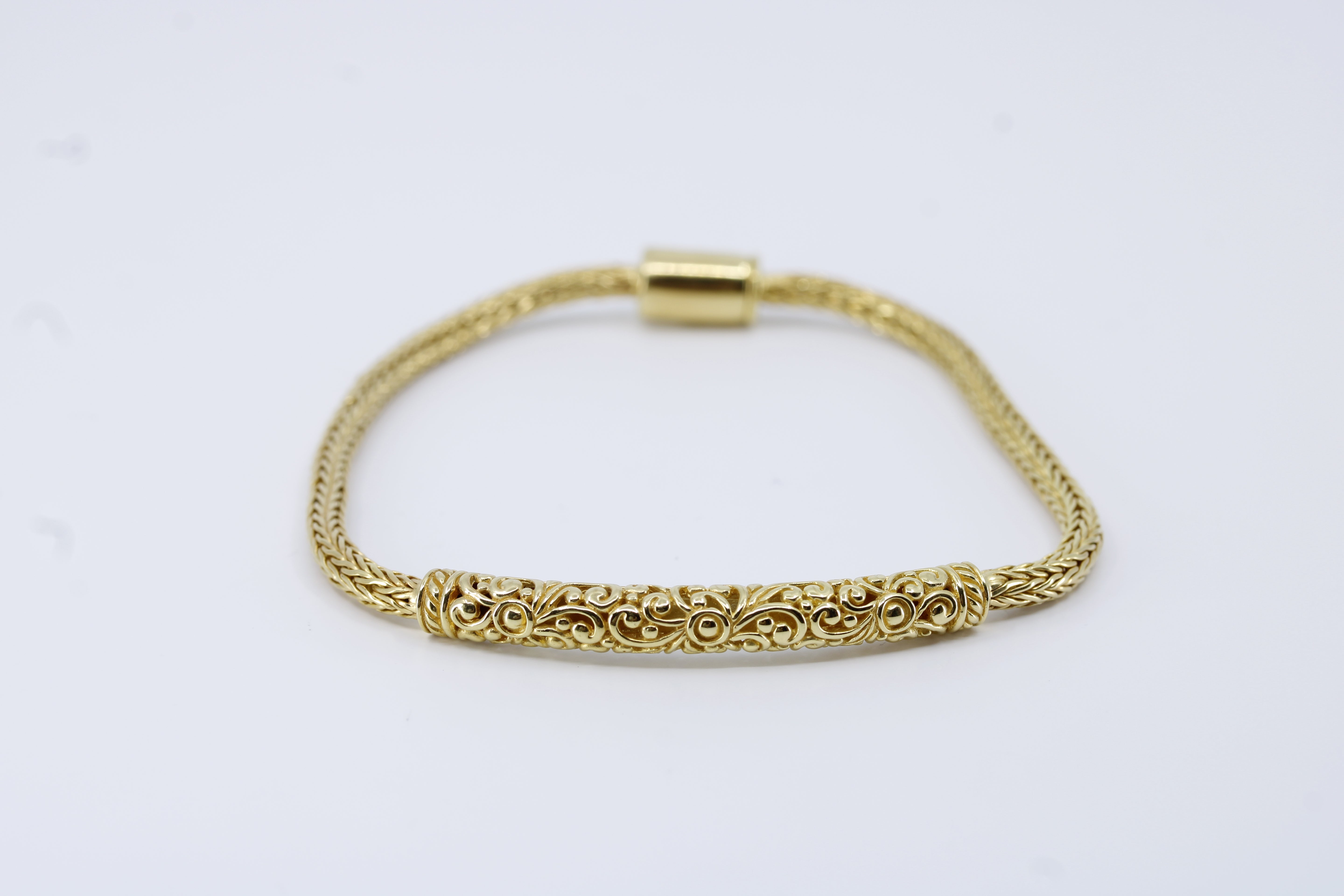 Casa Bali 18K Gold Vermeil Carved Station Bracelet