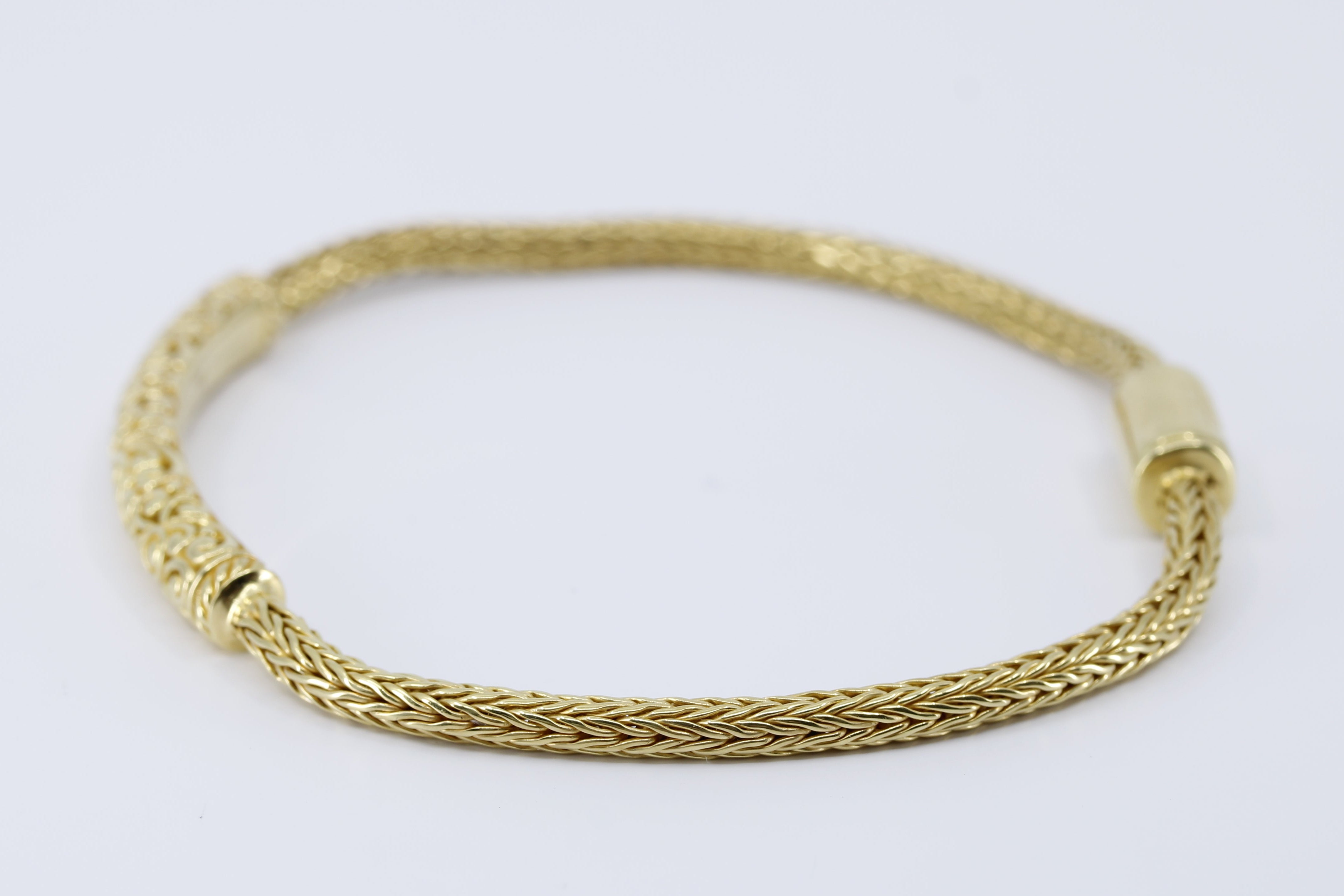 SREYA 18K Gold Vermeil Carved Station Bracelet