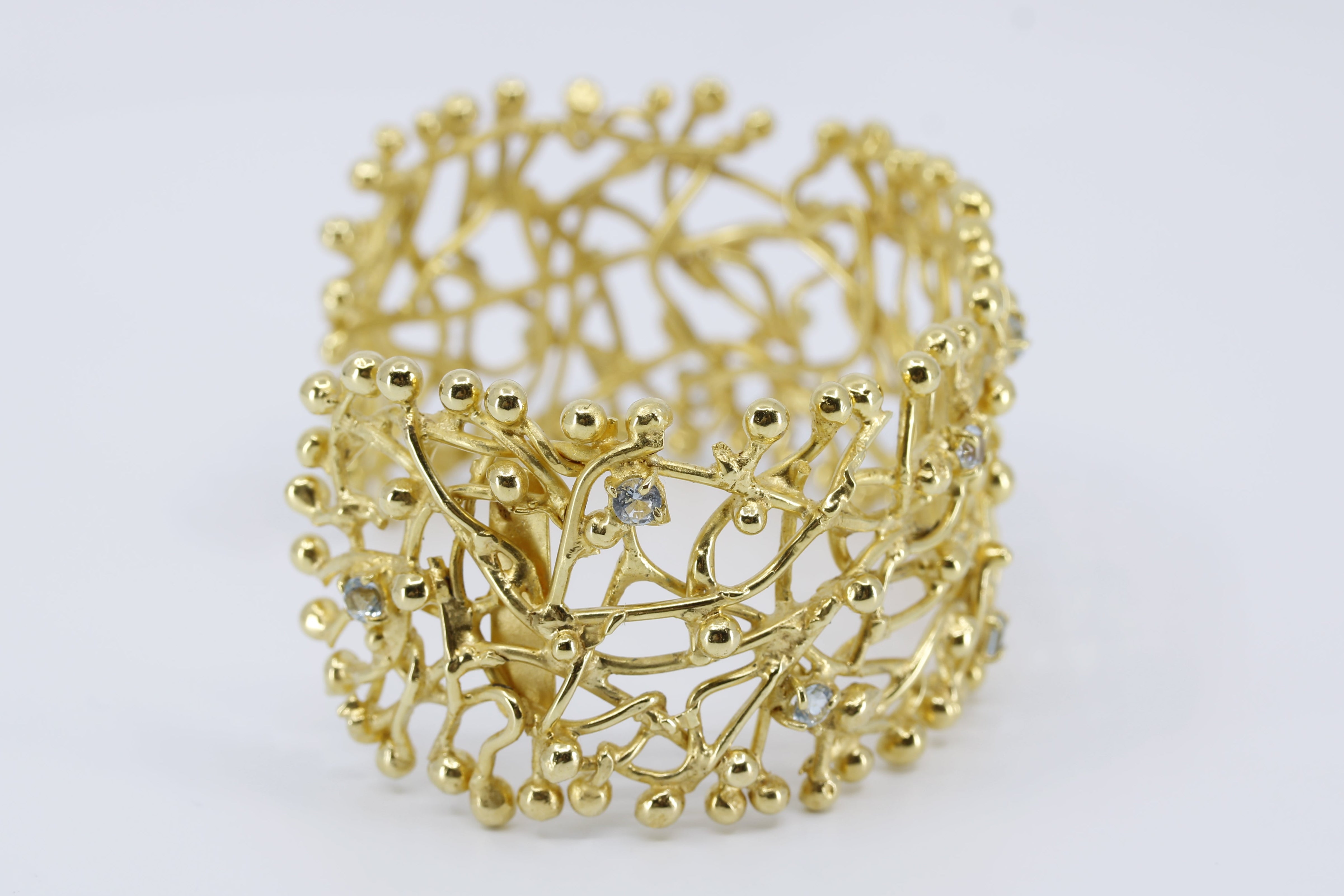 NURAI Cuff Bracelet with Topaz