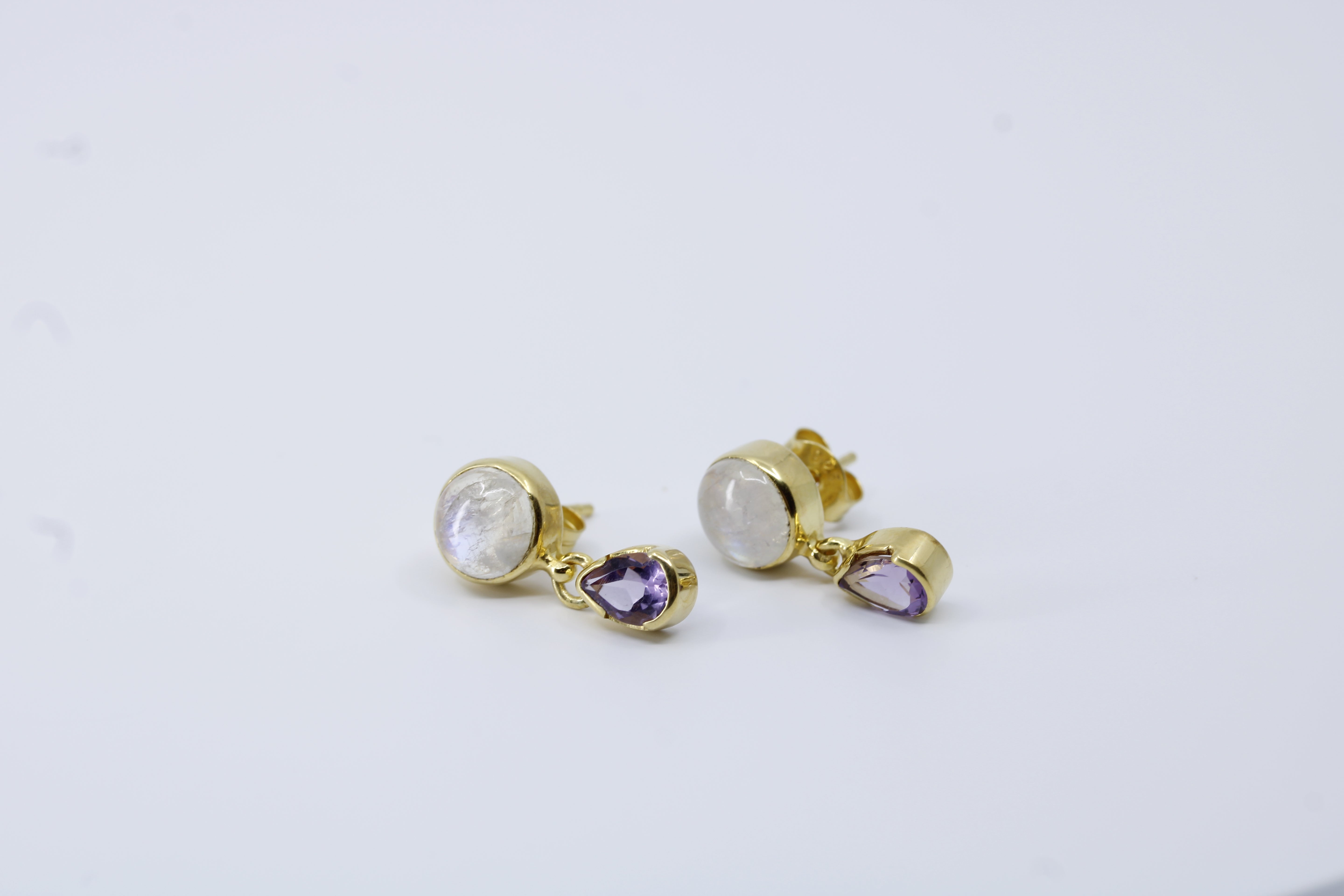 Casa Bali 18K Gold Vermeil Amethyst Drop Earrings