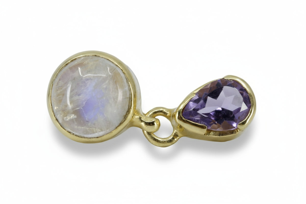 AURORA 18K Gold Vermeil Amethyst Drop Earrings