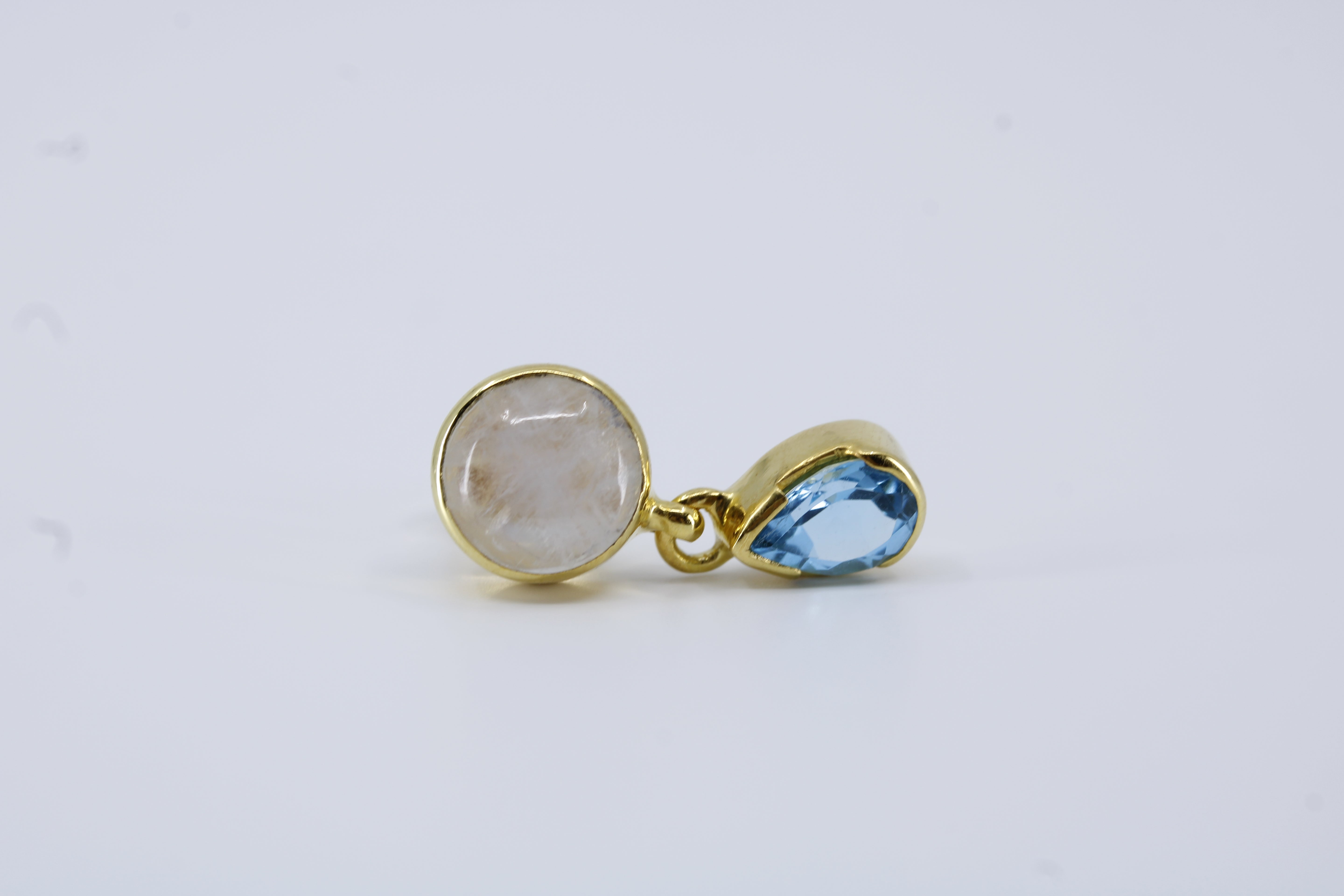 Casa Bali 18K Gold Vermeil Blue Topaz Drop Earrings