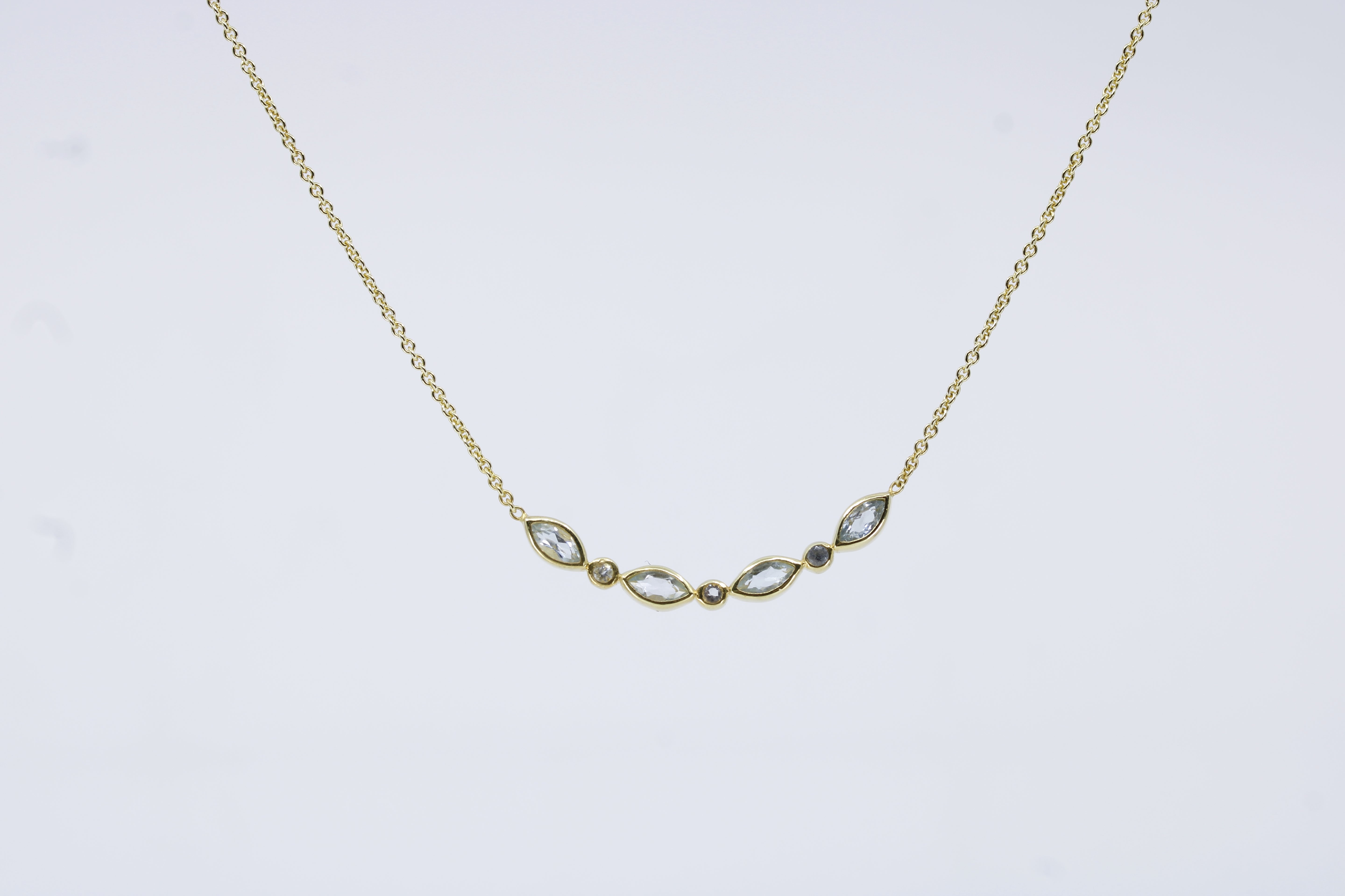 Il Gattopardo Station Necklace with Blue Topaz