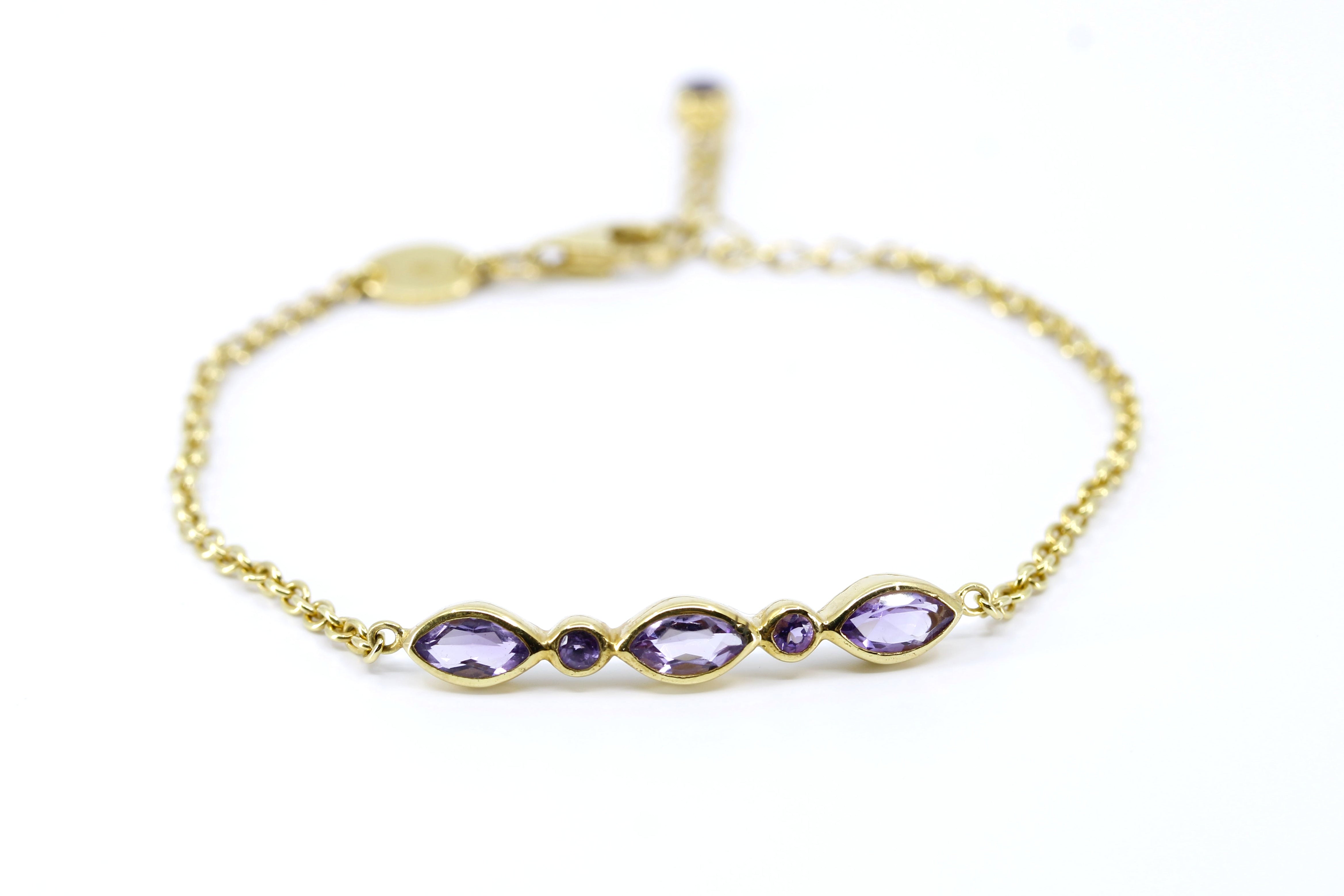 VENERE Station Bracelet with Amethyst