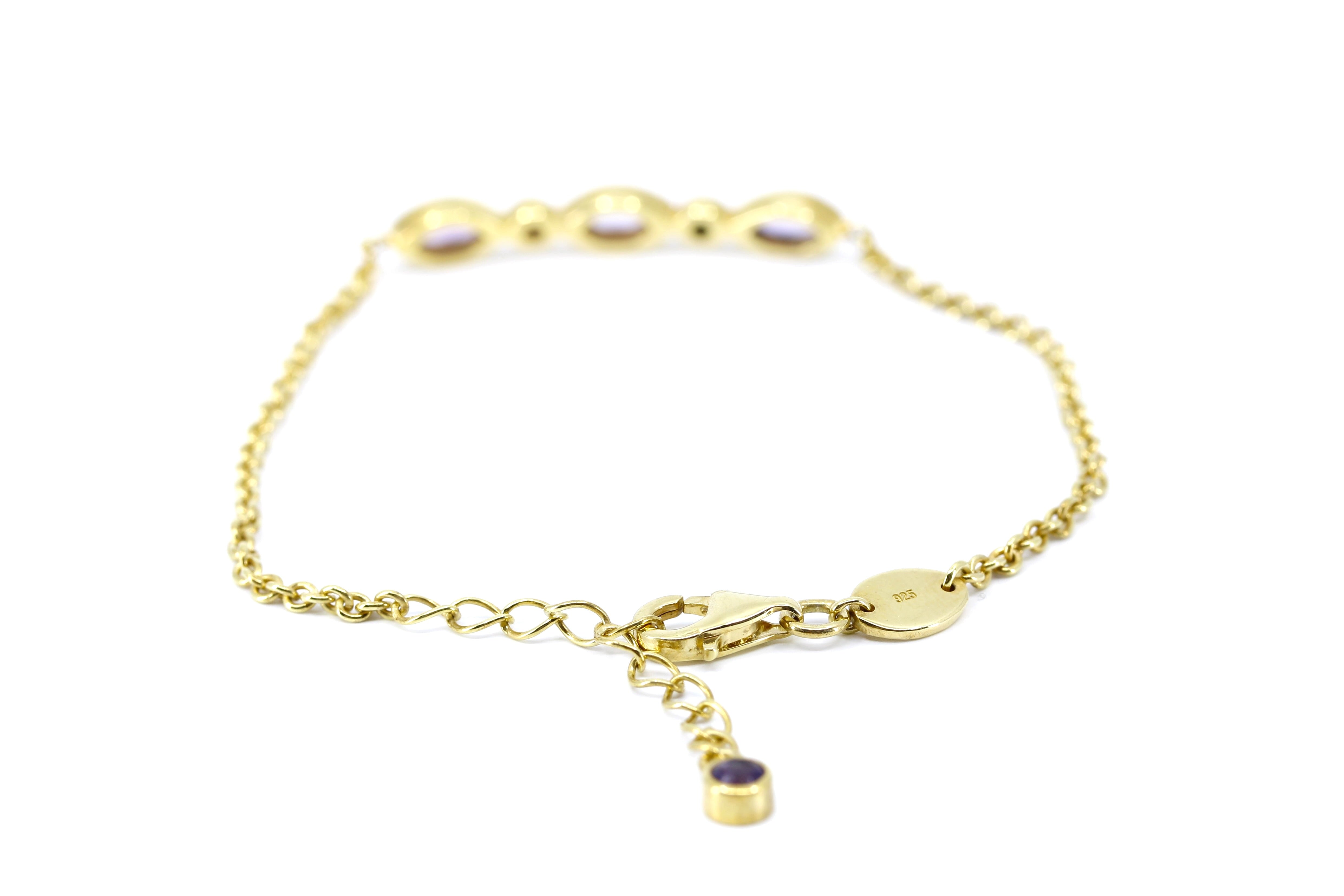 VENERE Station Bracelet with Amethyst