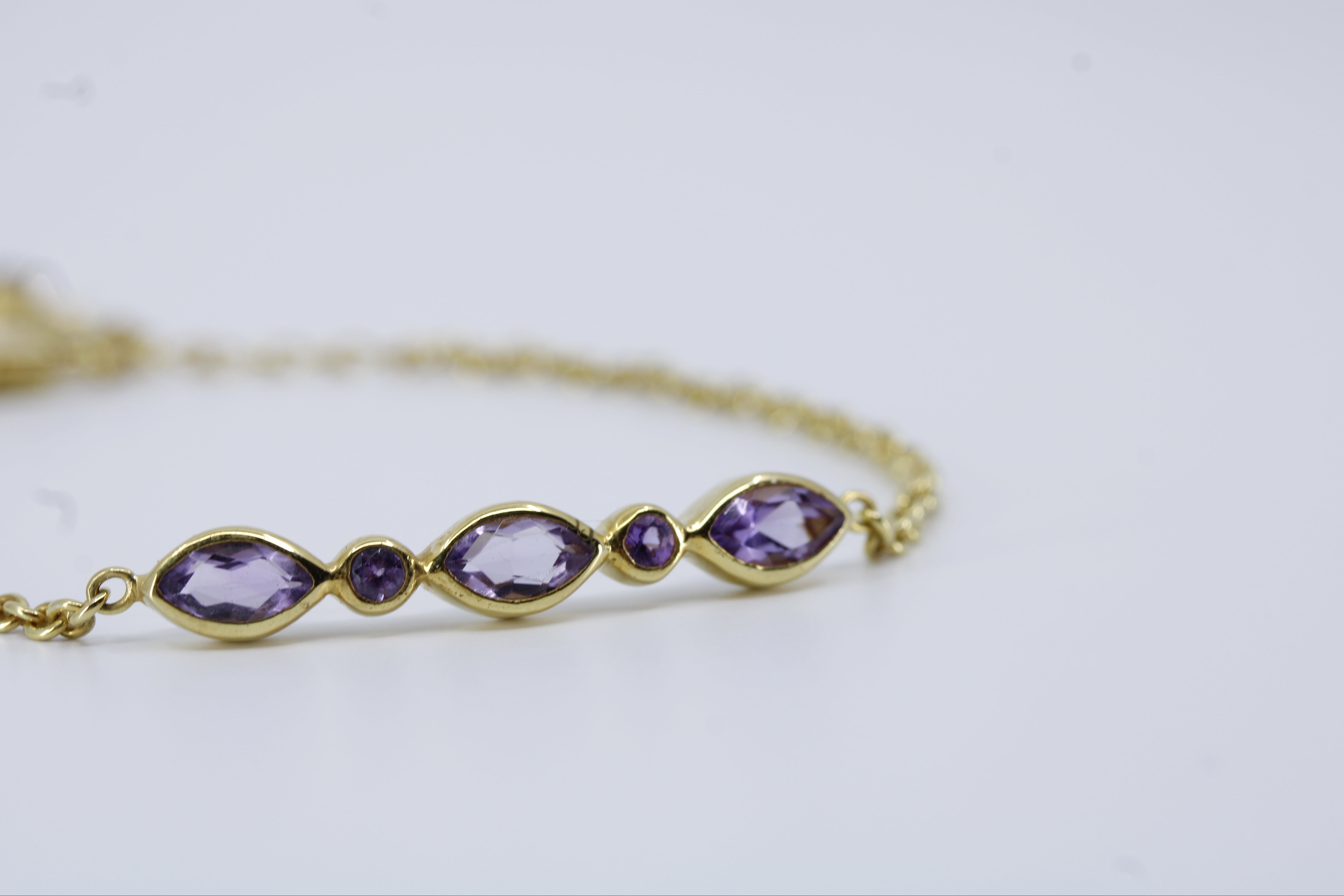 VENERE Station Bracelet with Amethyst