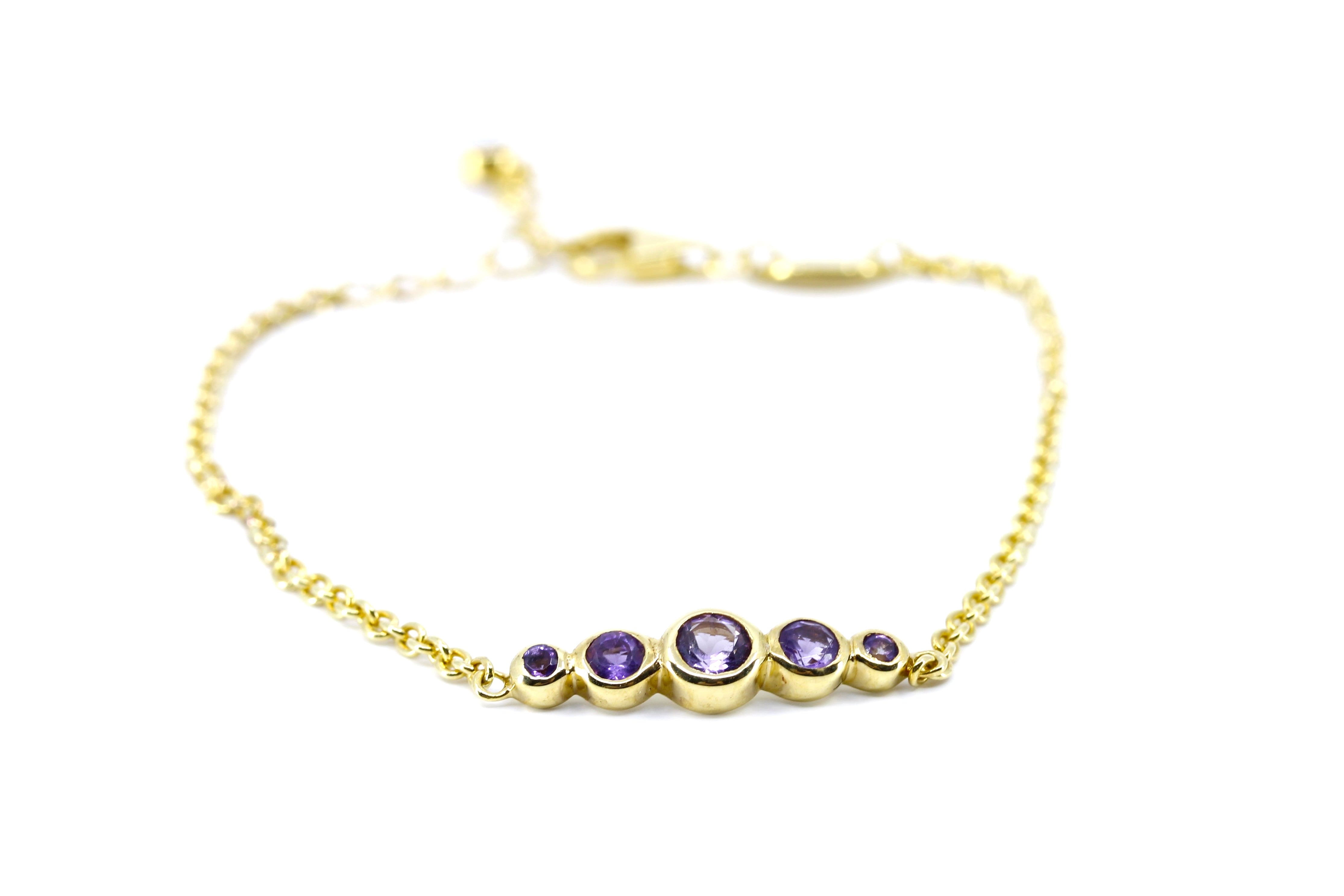 VENERE Classic Station Bracelet with Amethyst