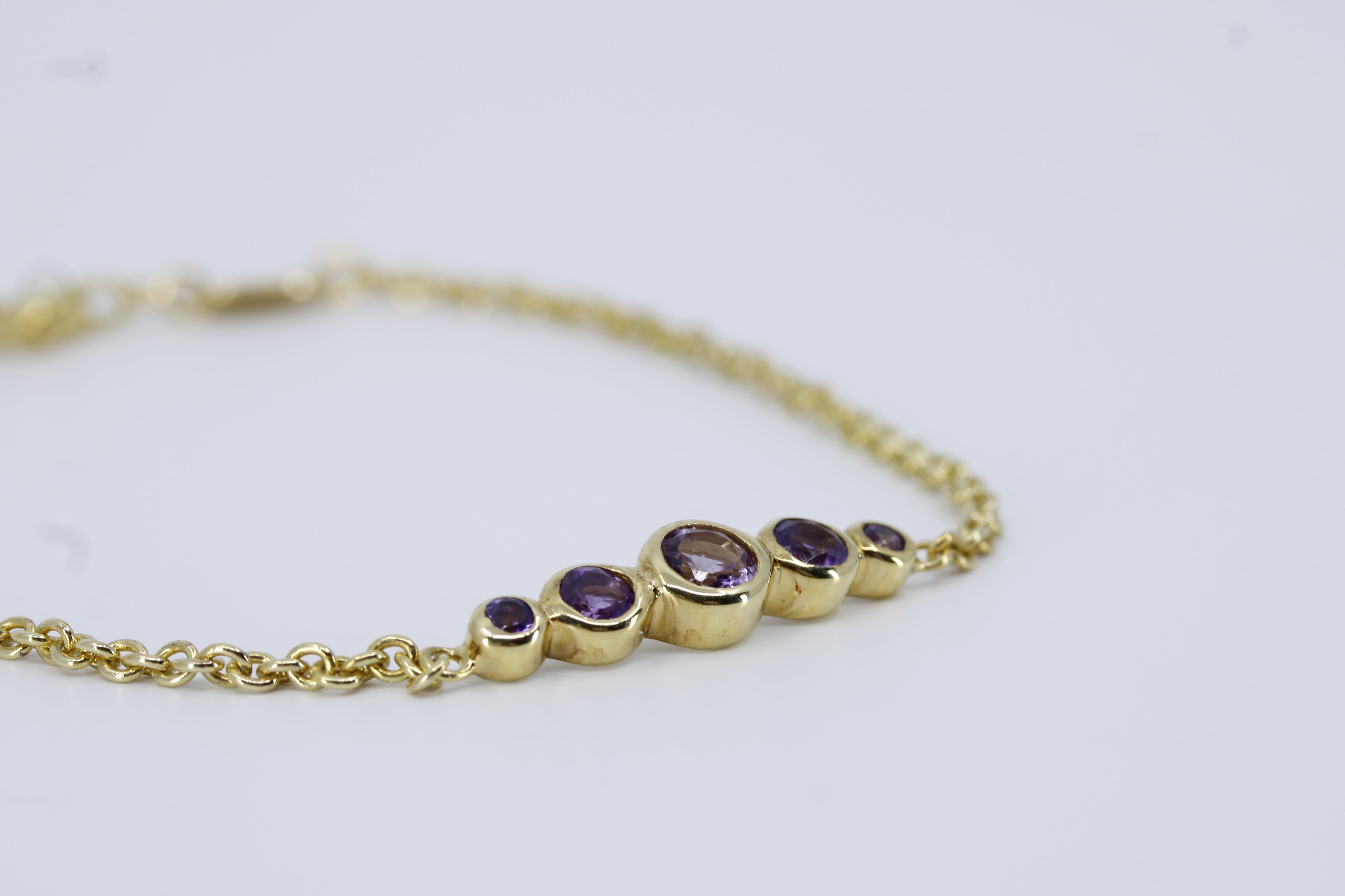 VENERE Station Bracelet with Amethyst