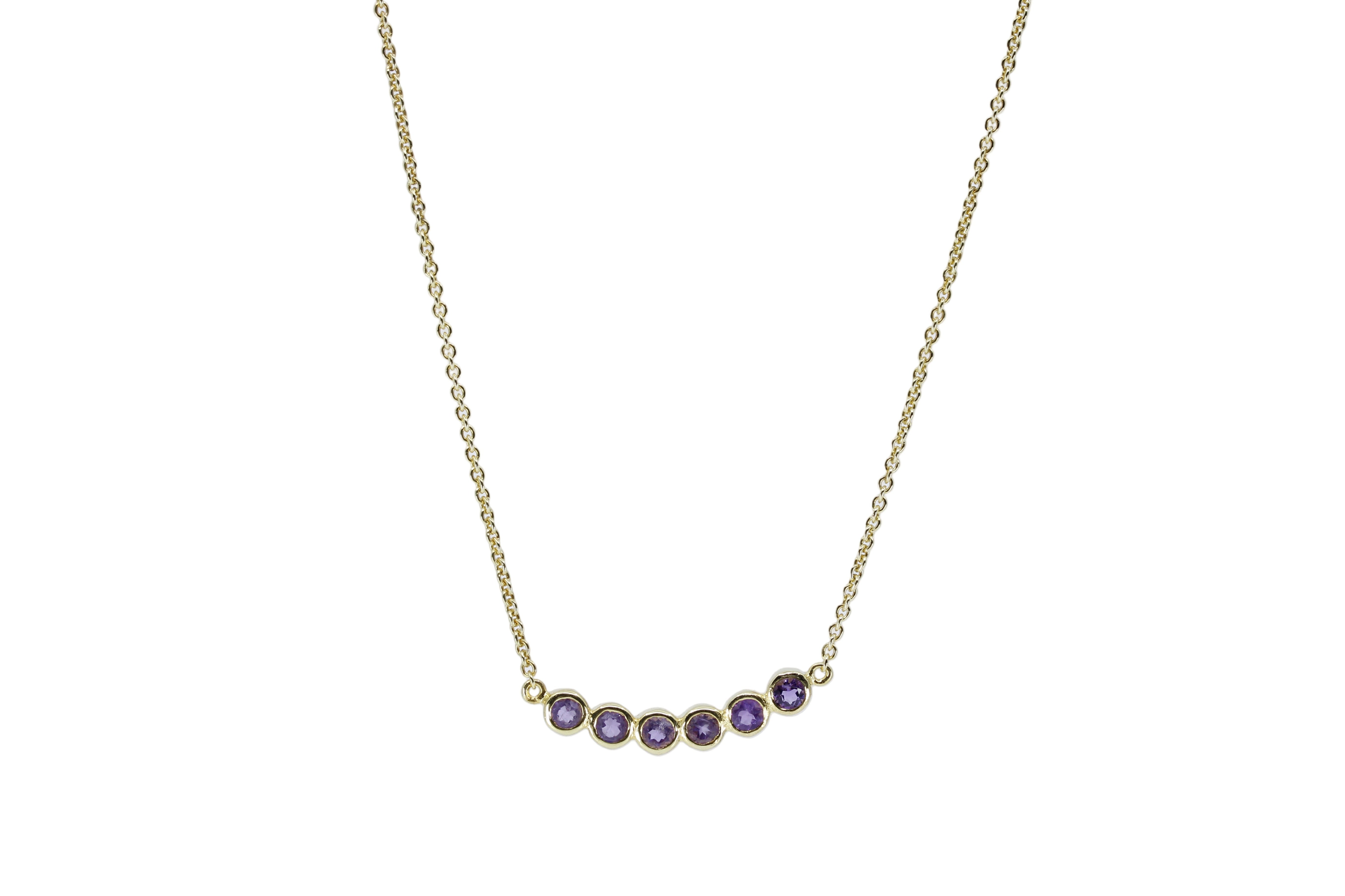 VENERE Station Necklace with Amethyst