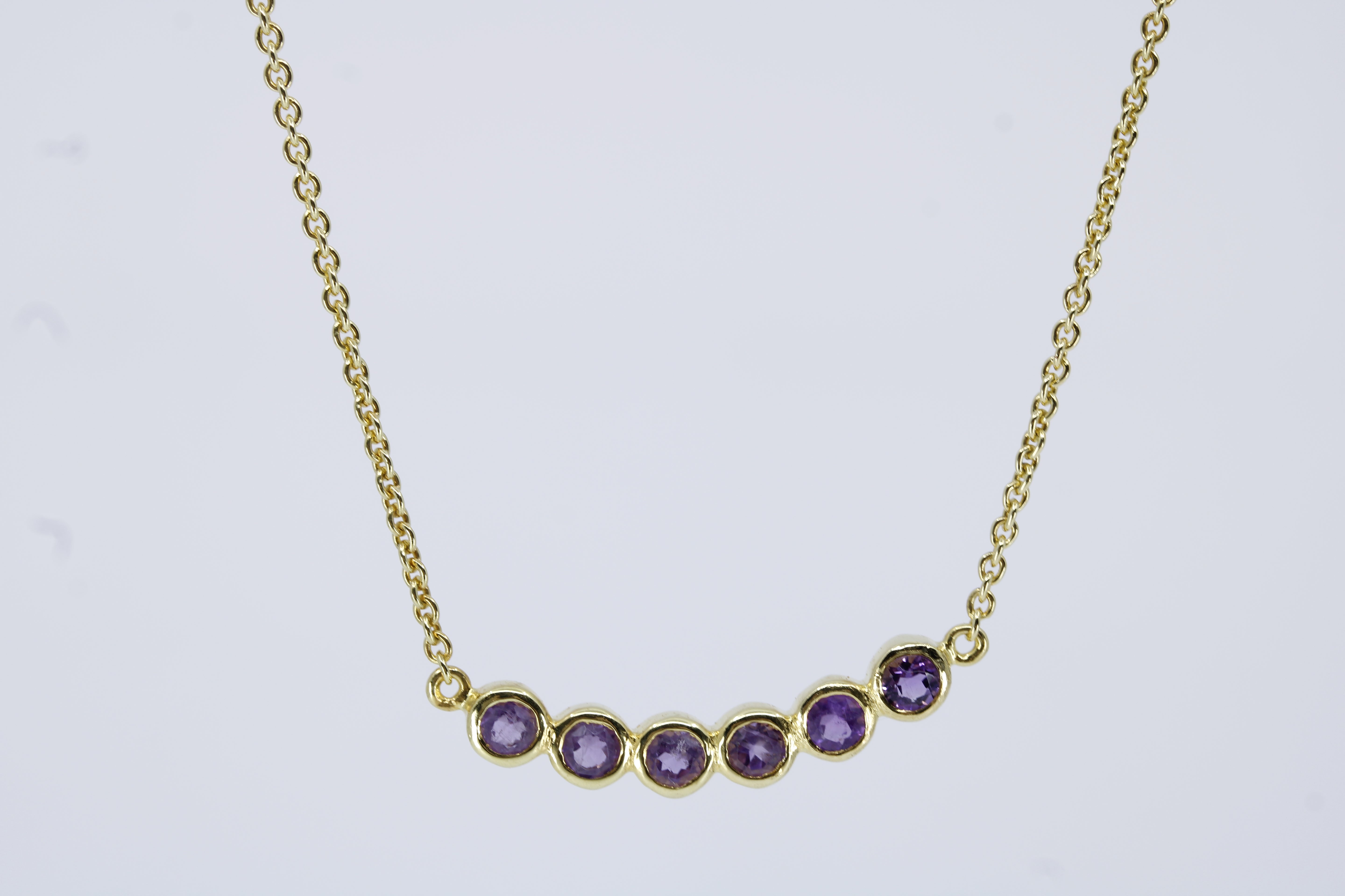 Il Gattopardo Station Necklace with Amethyst