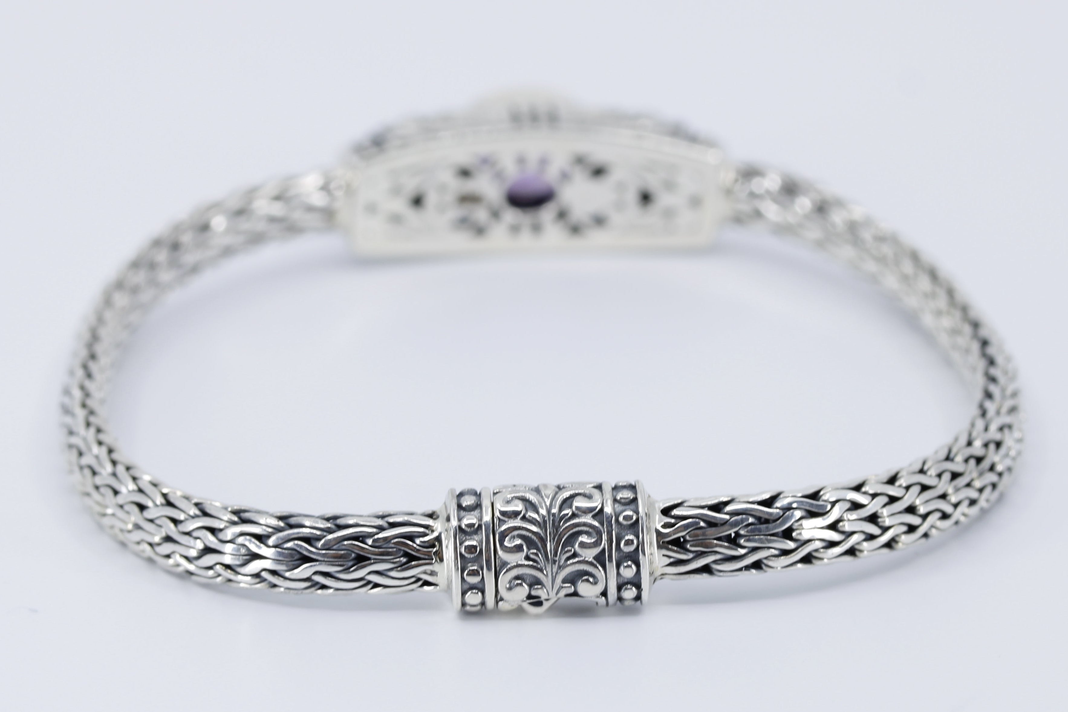 ALBA Woven Station Bracelet with Amethyst