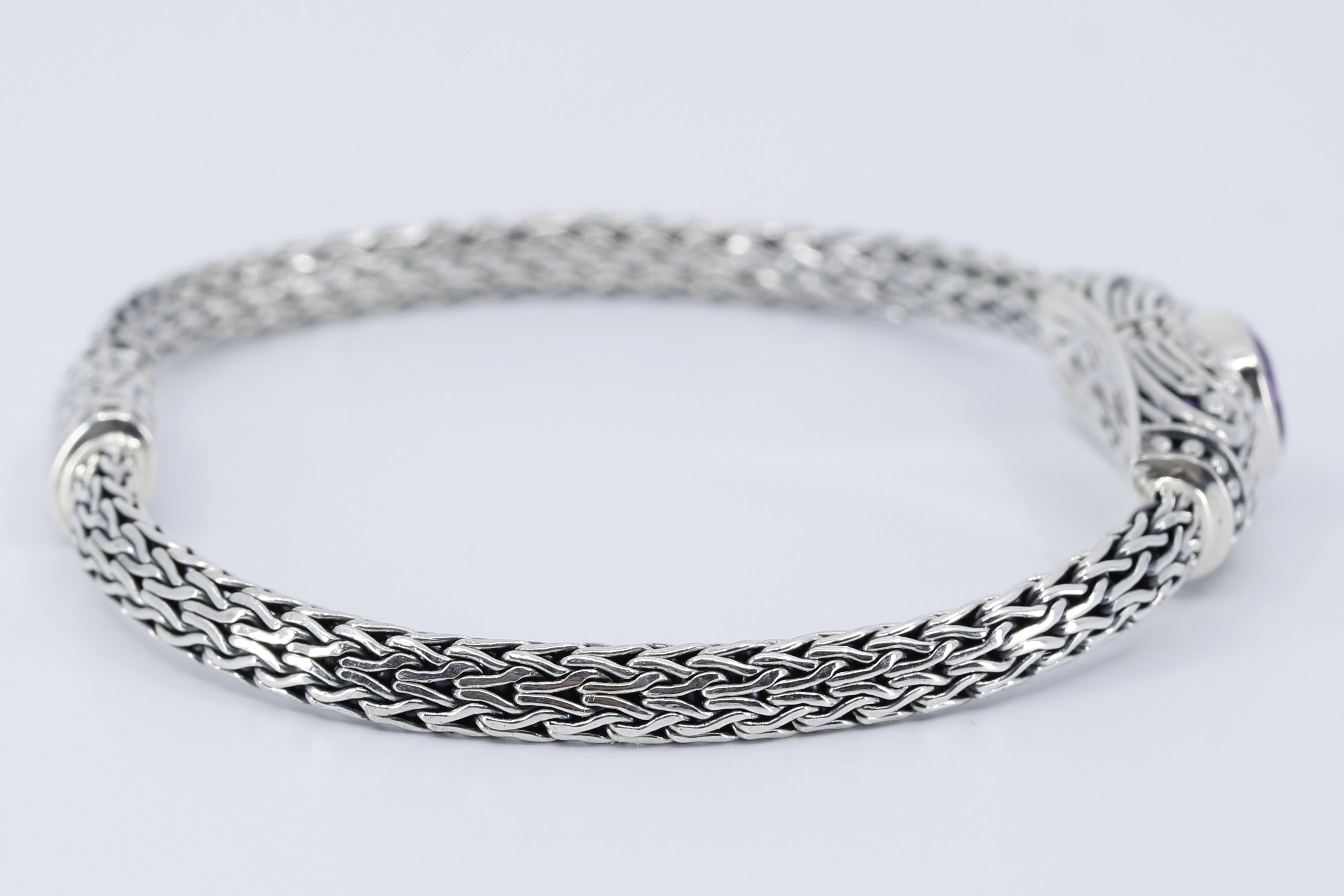 ALBA Woven Station Bracelet with Amethyst