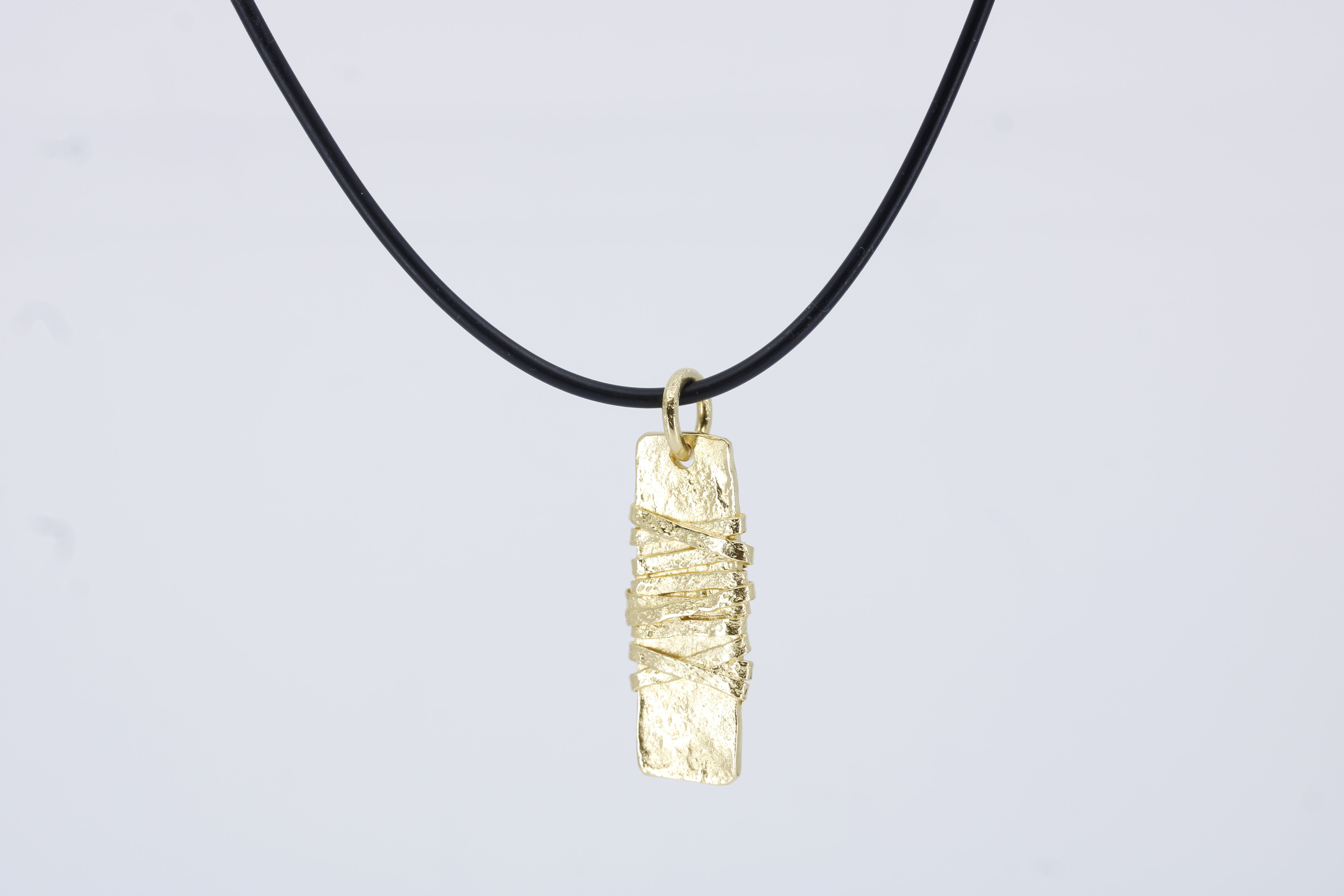 AL CANAL 18K Gold Vermeil Column Pendant