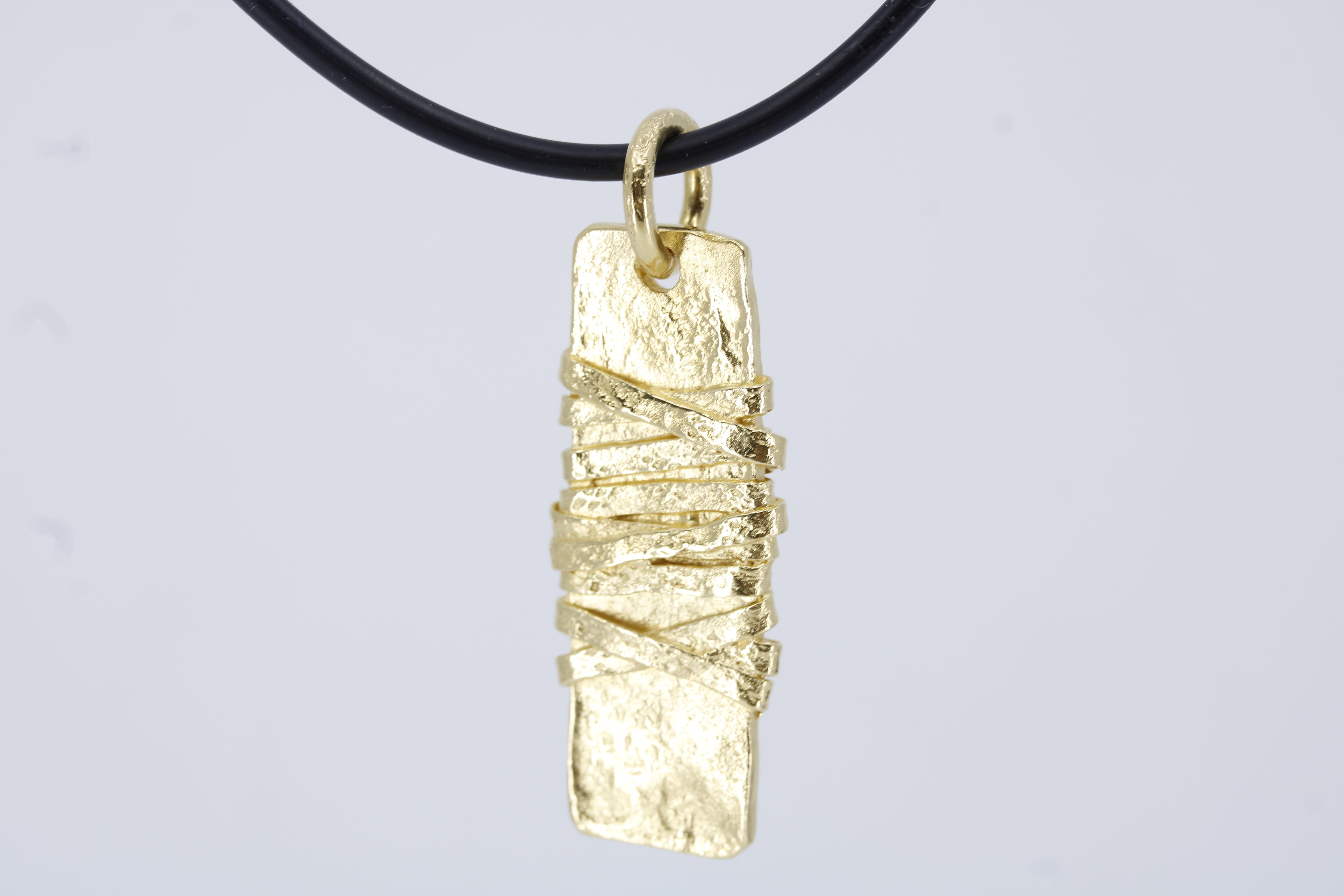 AL CANAL 18K Gold Vermeil Column Pendant