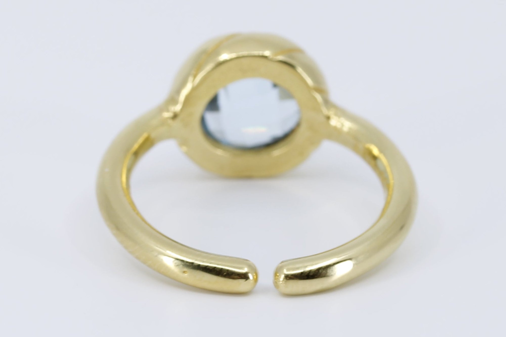 AURORA Domed Blue Topaz Ring