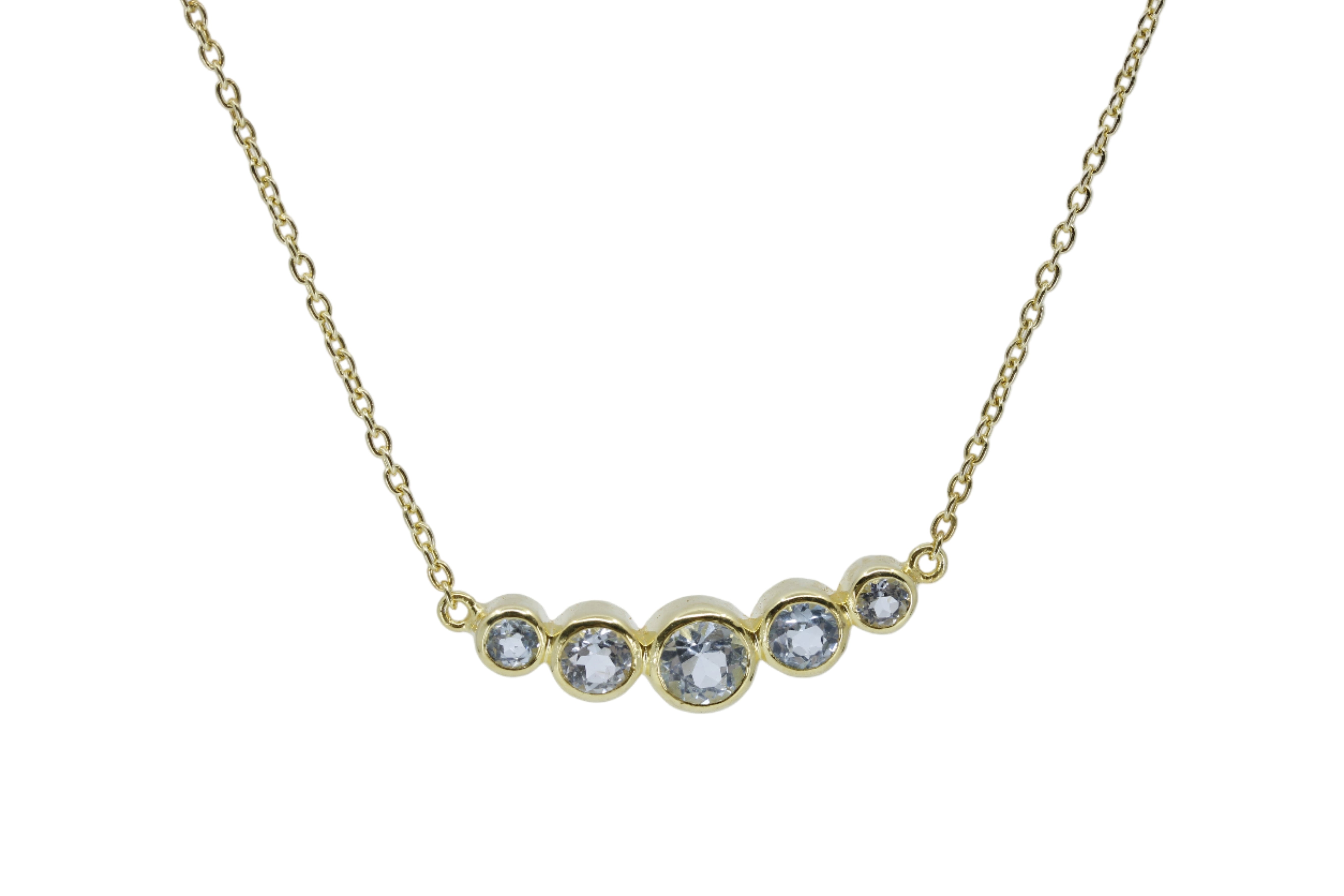 VENERE Classic Station Necklace with Blue Topaz