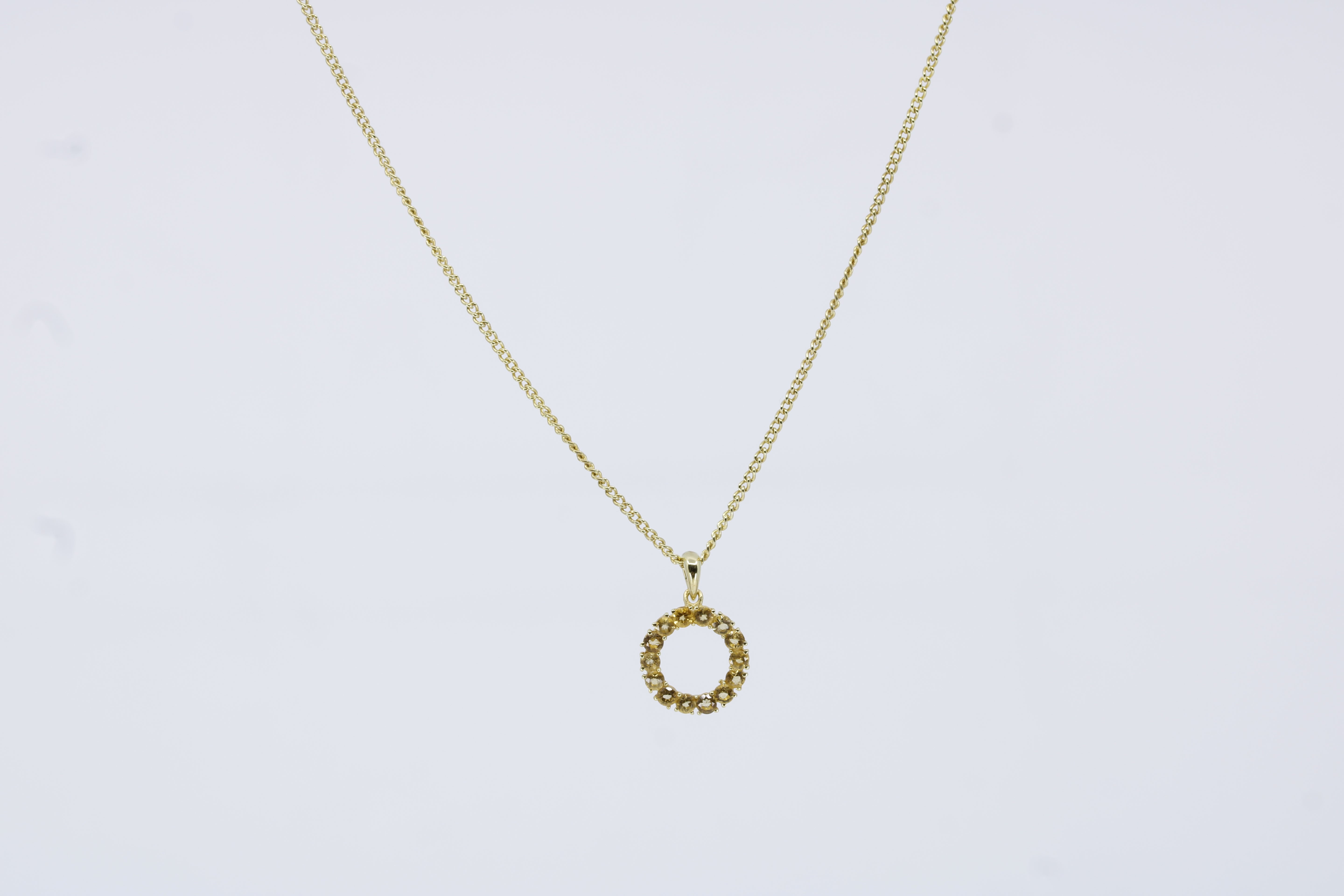 Salina Chain Link Necklace with Citrine