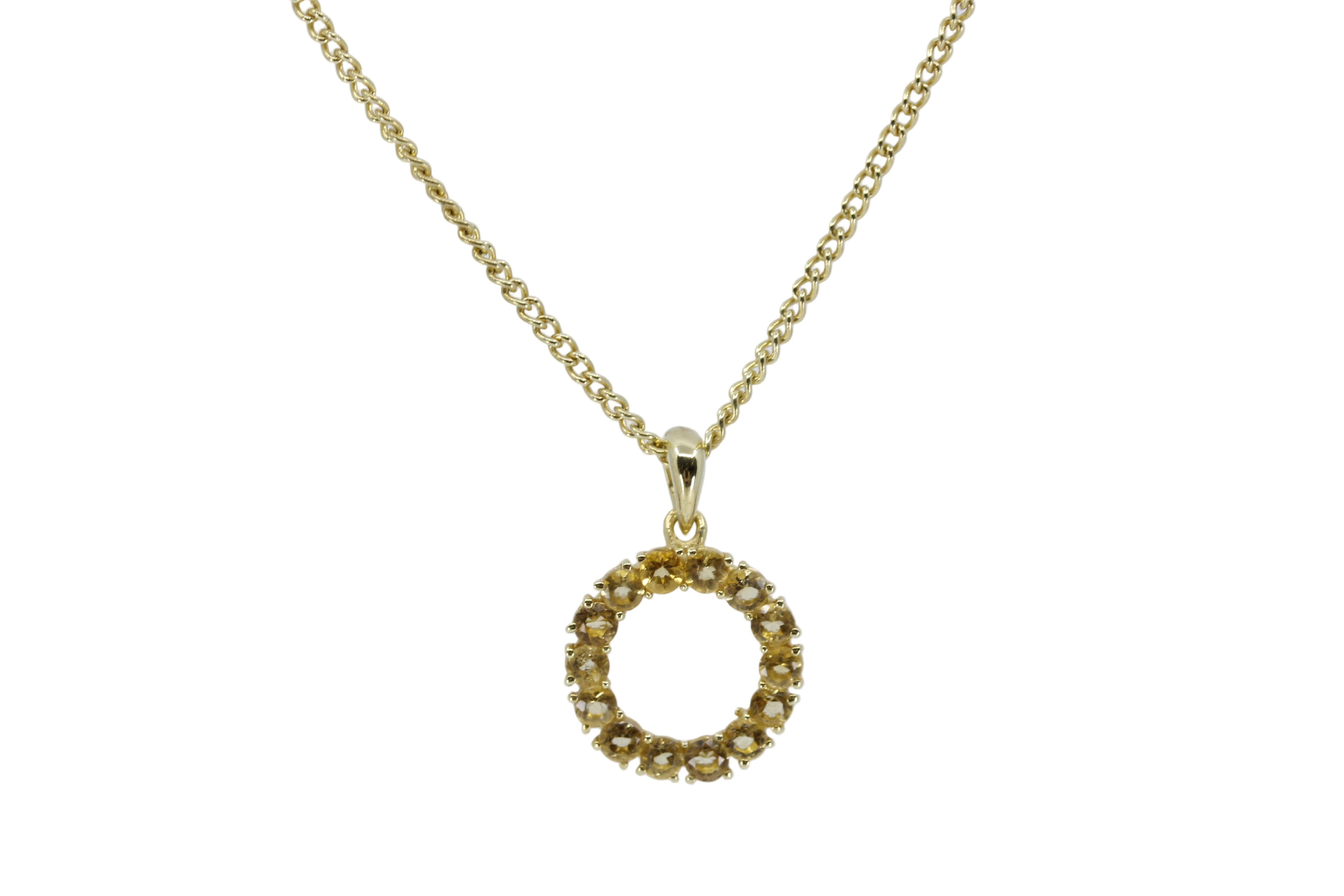 HARMONIA Chain Link Necklace with Citrine