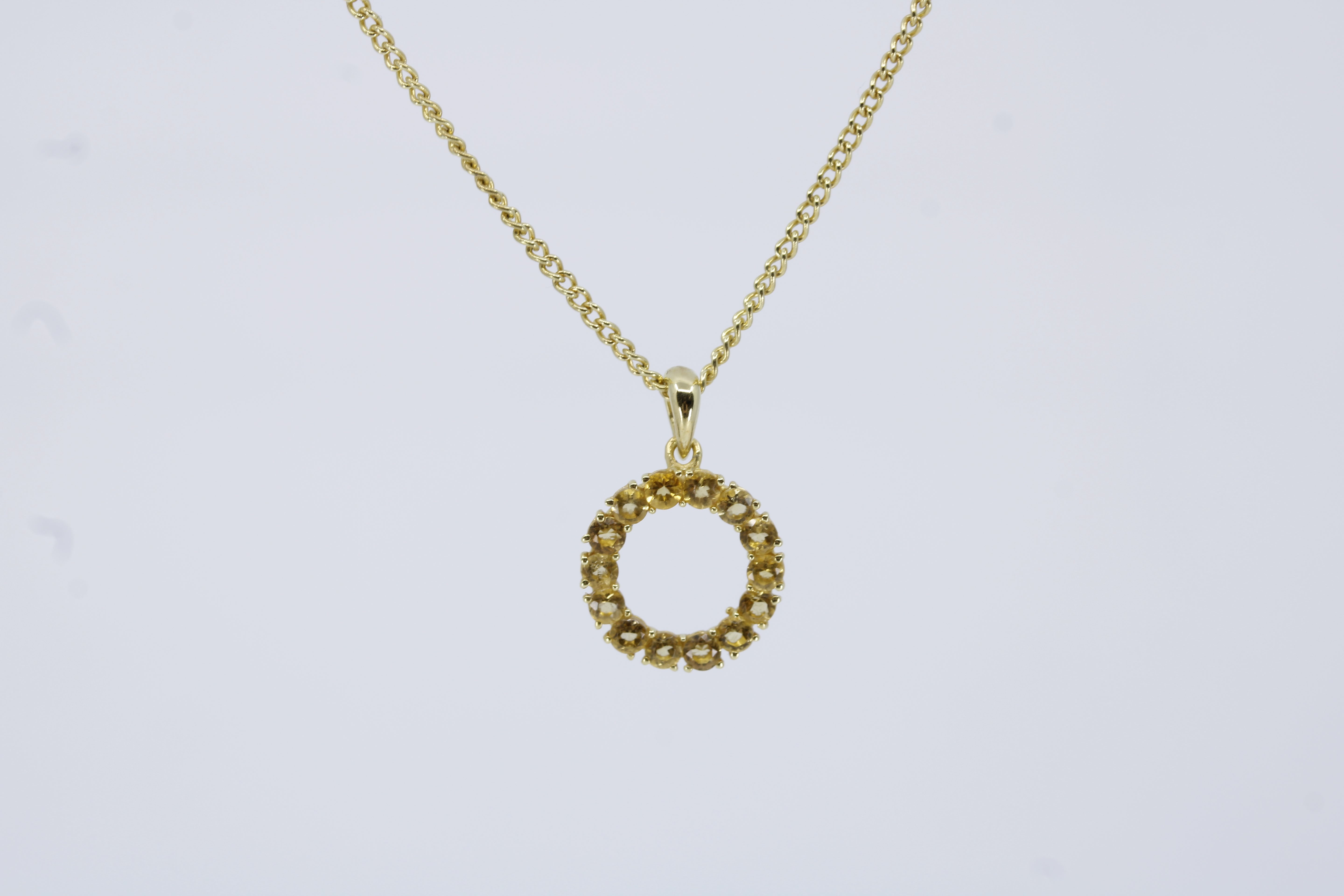 Salina Chain Link Necklace with Citrine