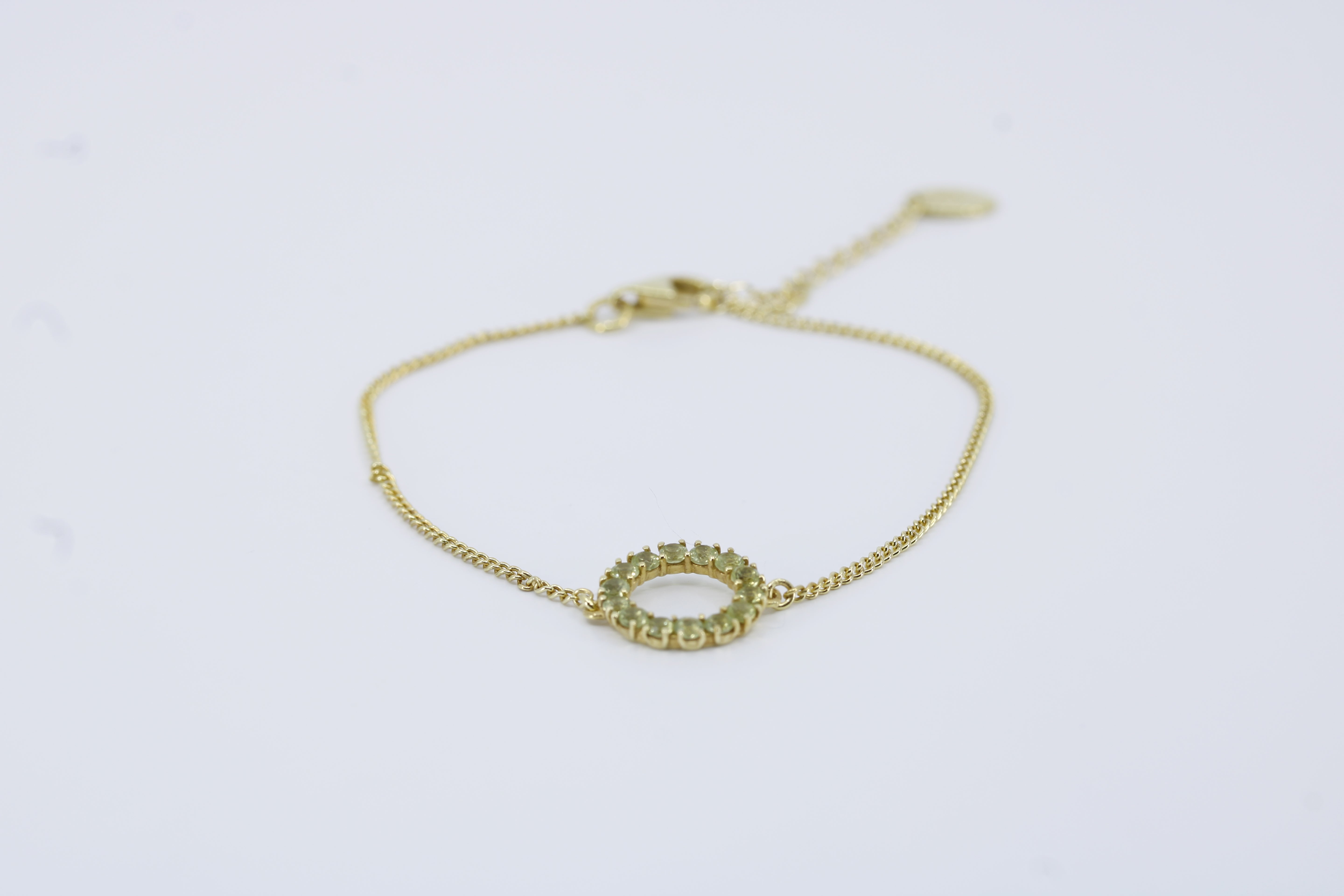 Salina Chain Link Bracelet with Peridot