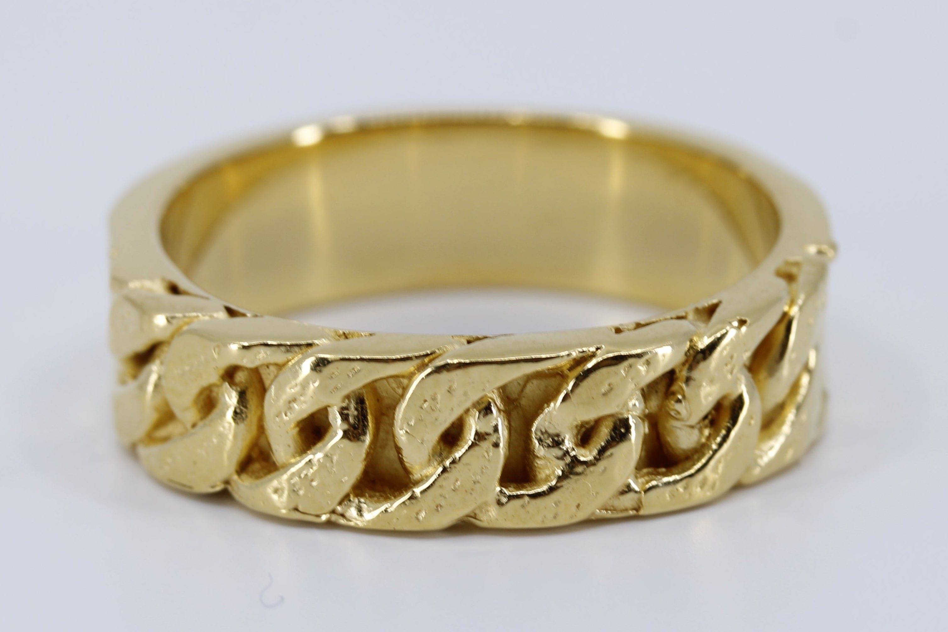 SAAR 18K Gold Vermeil Curb Link Band Ring