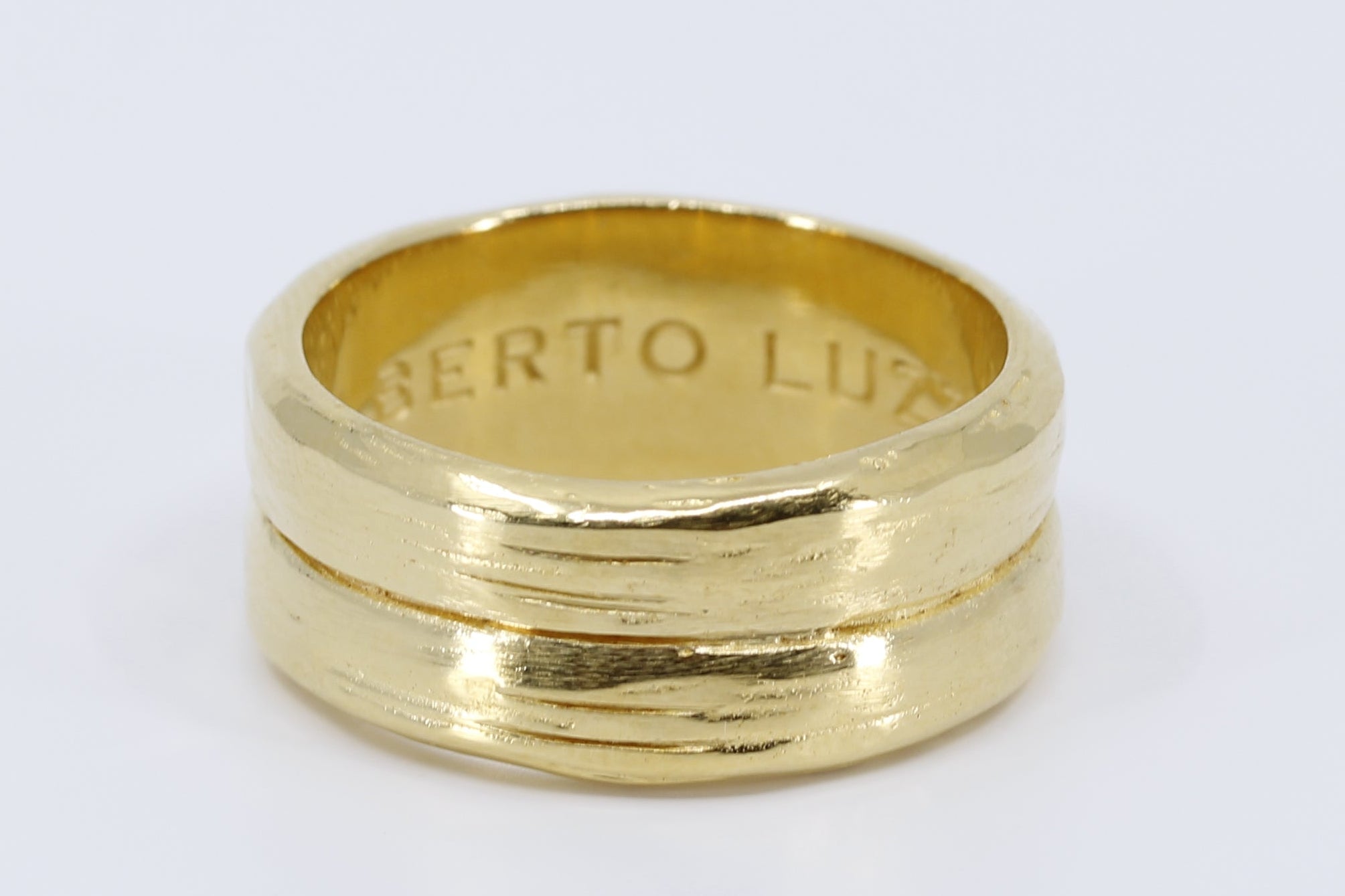 JAYA 18K Gold Vermeil Two Row Band Ring