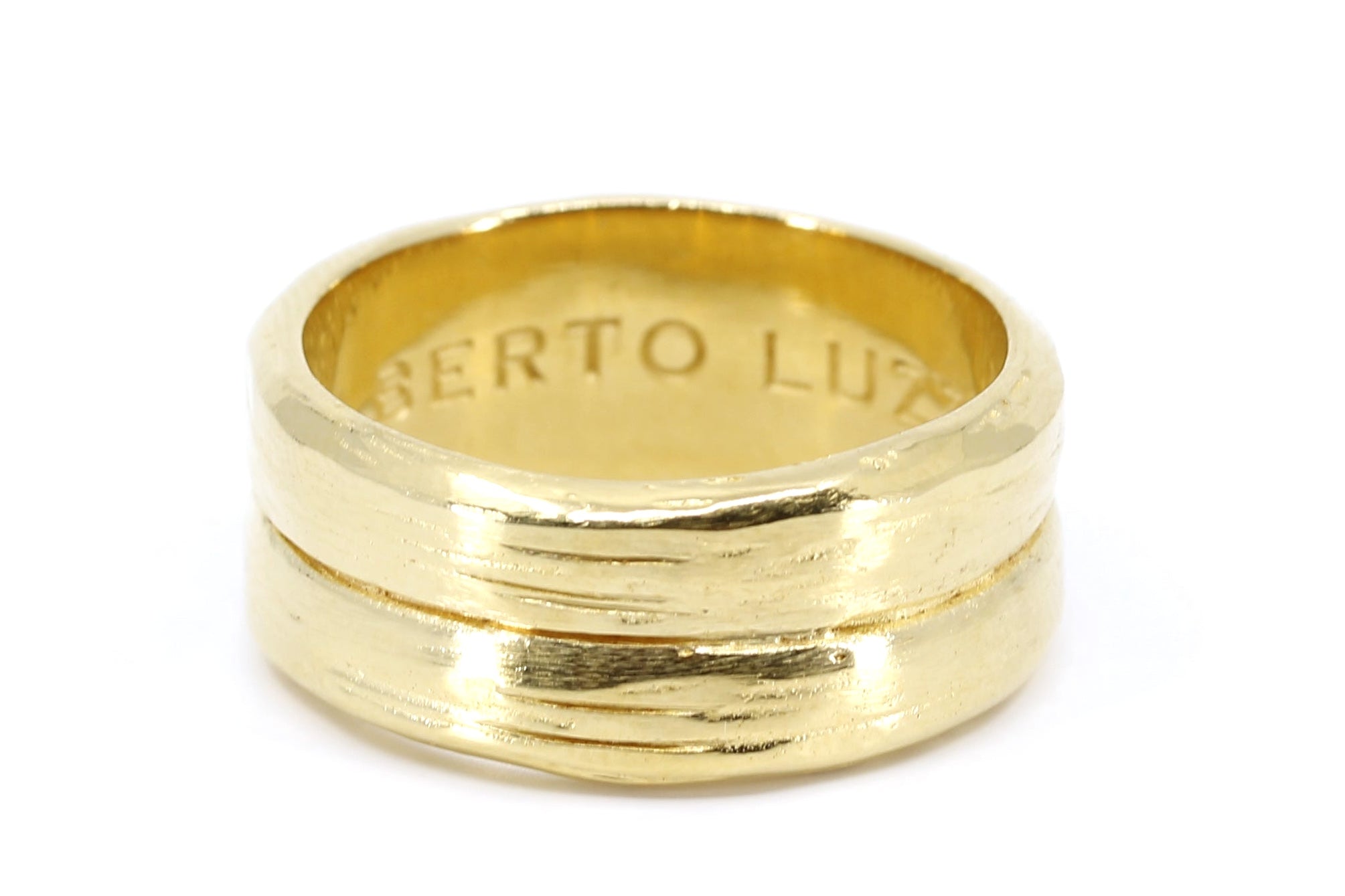 JAYA 18K Gold Vermeil Two Row Band Ring