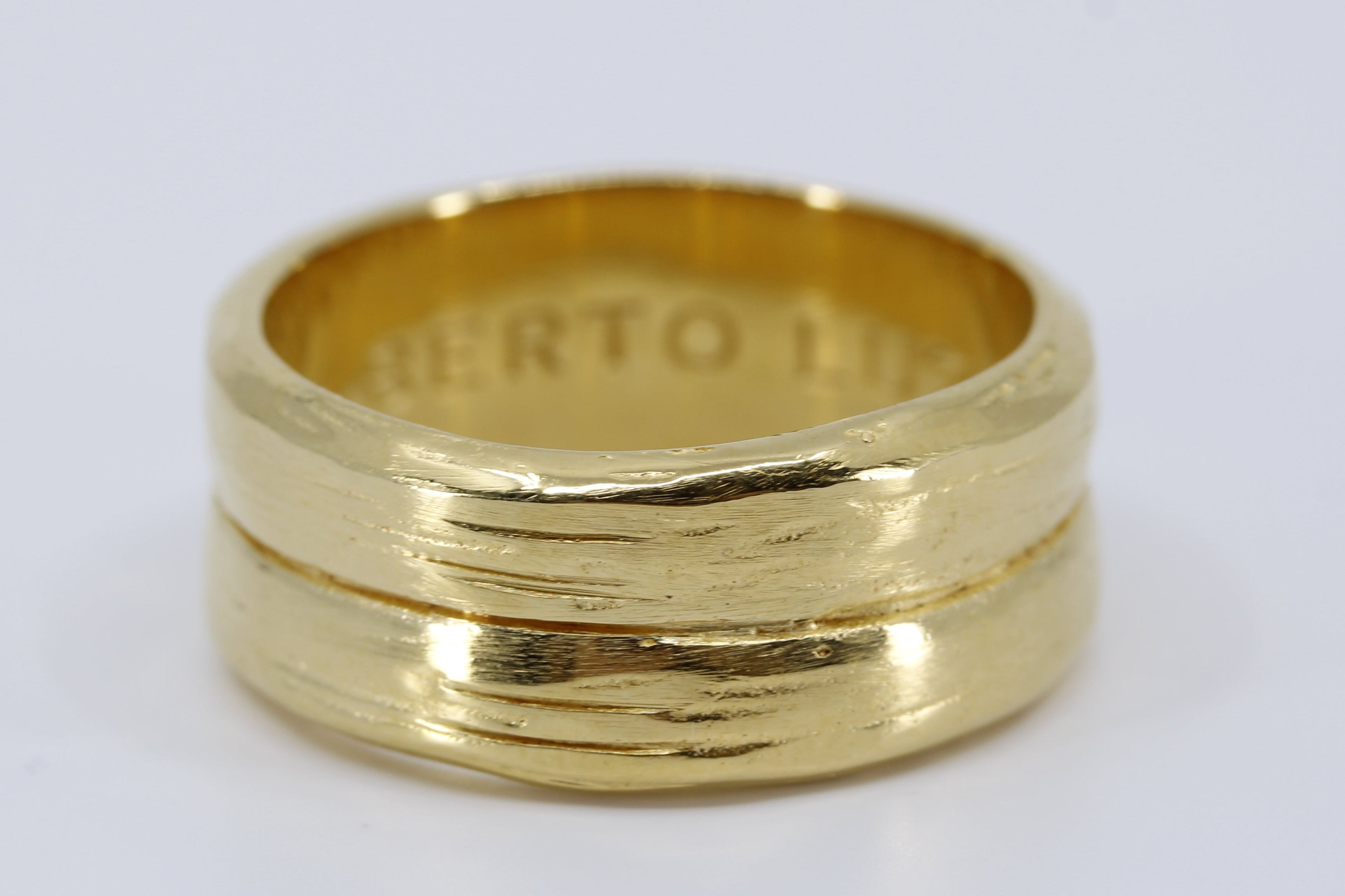 JAYA 18K Gold Vermeil Two Row Band Ring