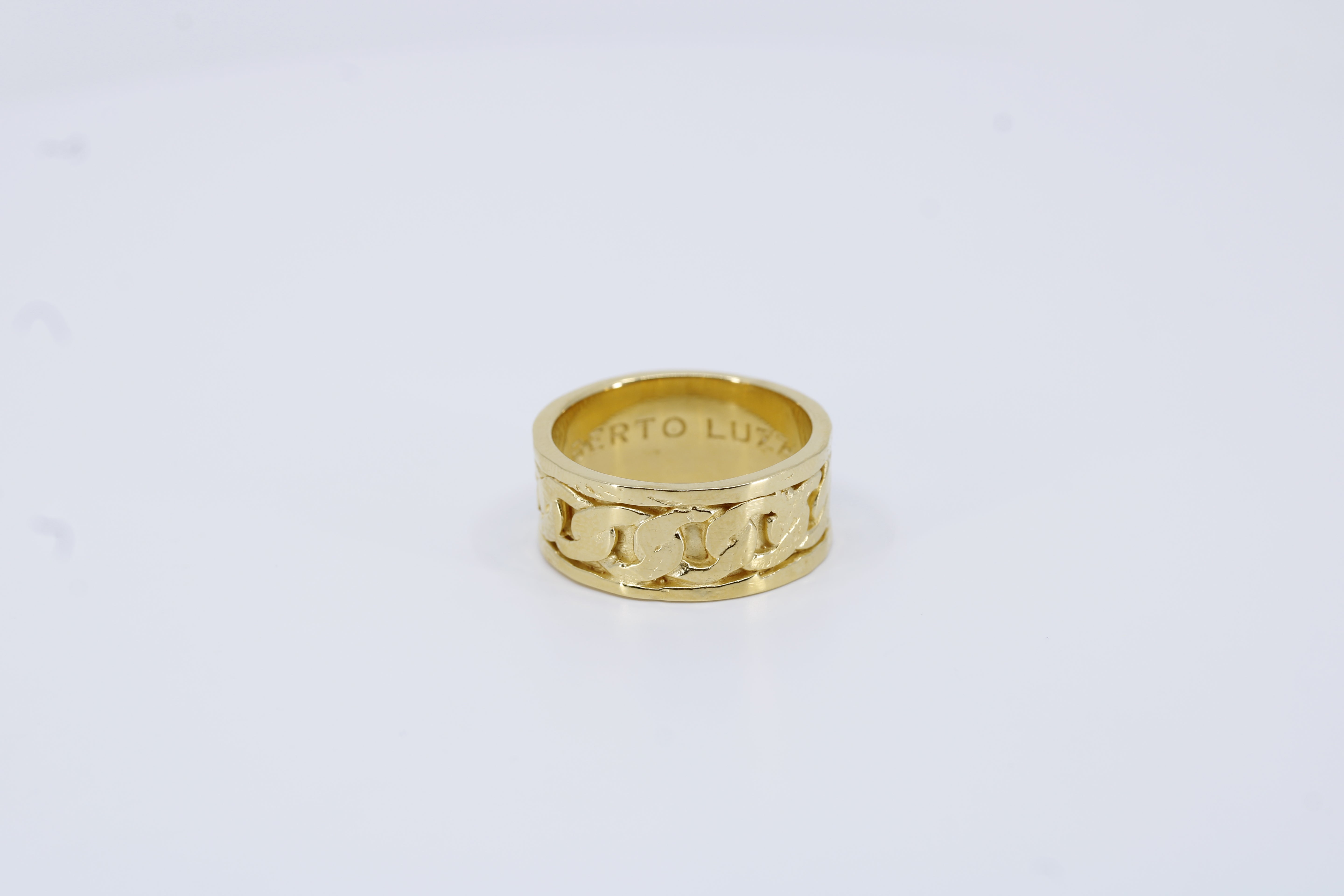 AL CANAL 18K Gold Vermeil Inset Band Ring